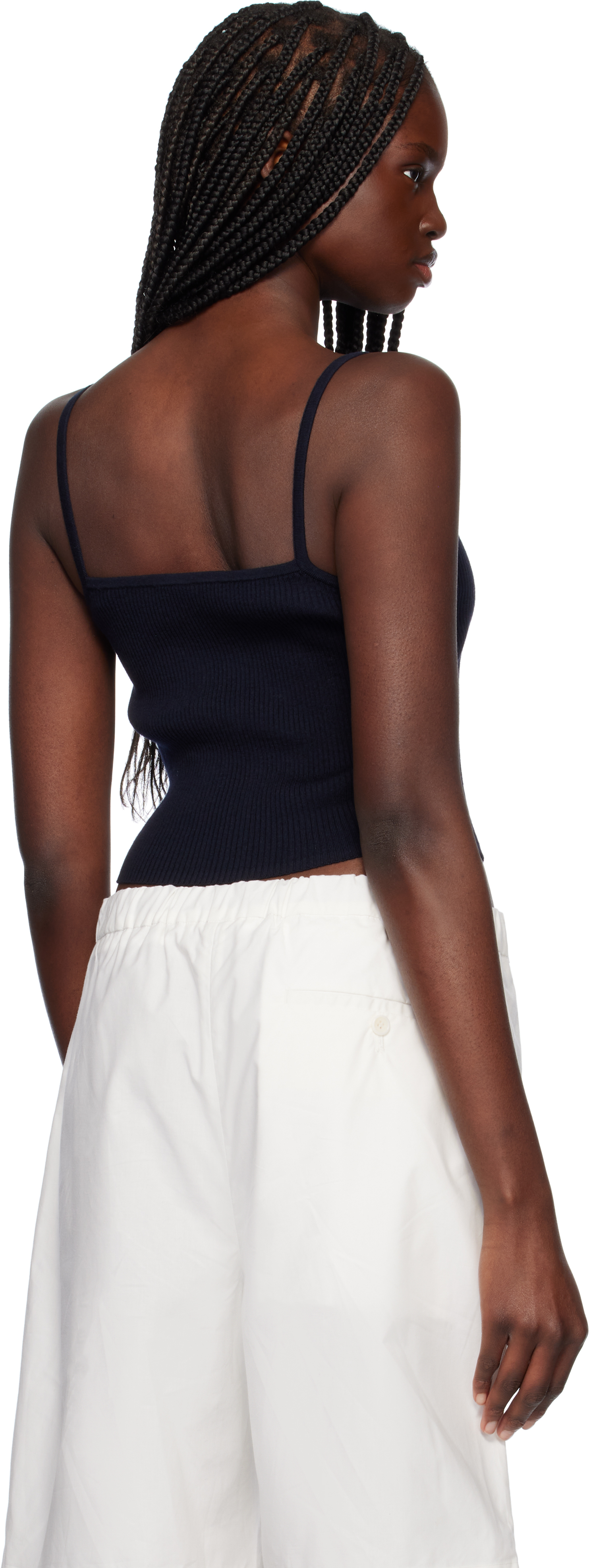 Maison Kitsuné Maison Kitsune` Fox Pattern Tank Top In P480 Navy