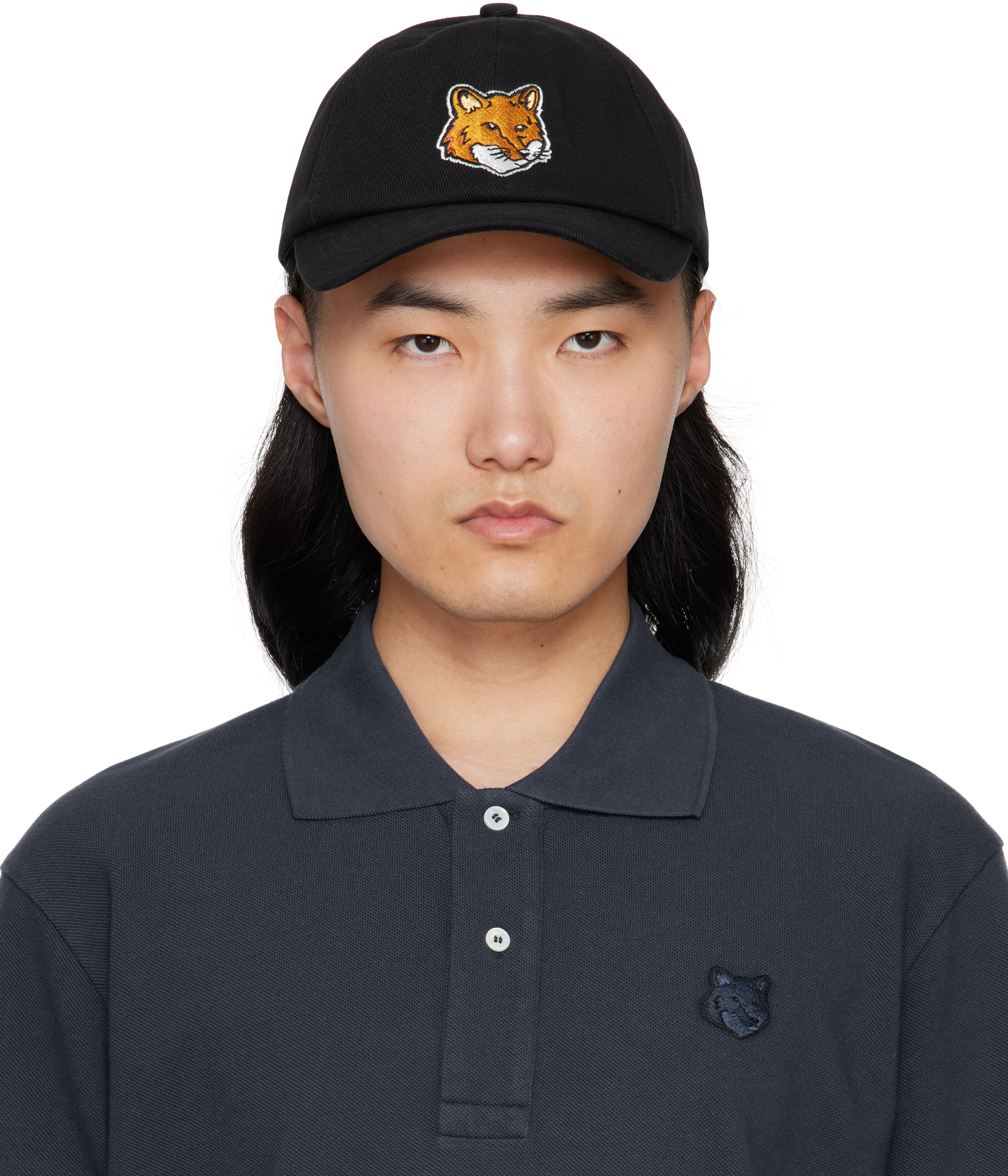 MAISON KITSUNÉ BLACK FOX HEAD CAP