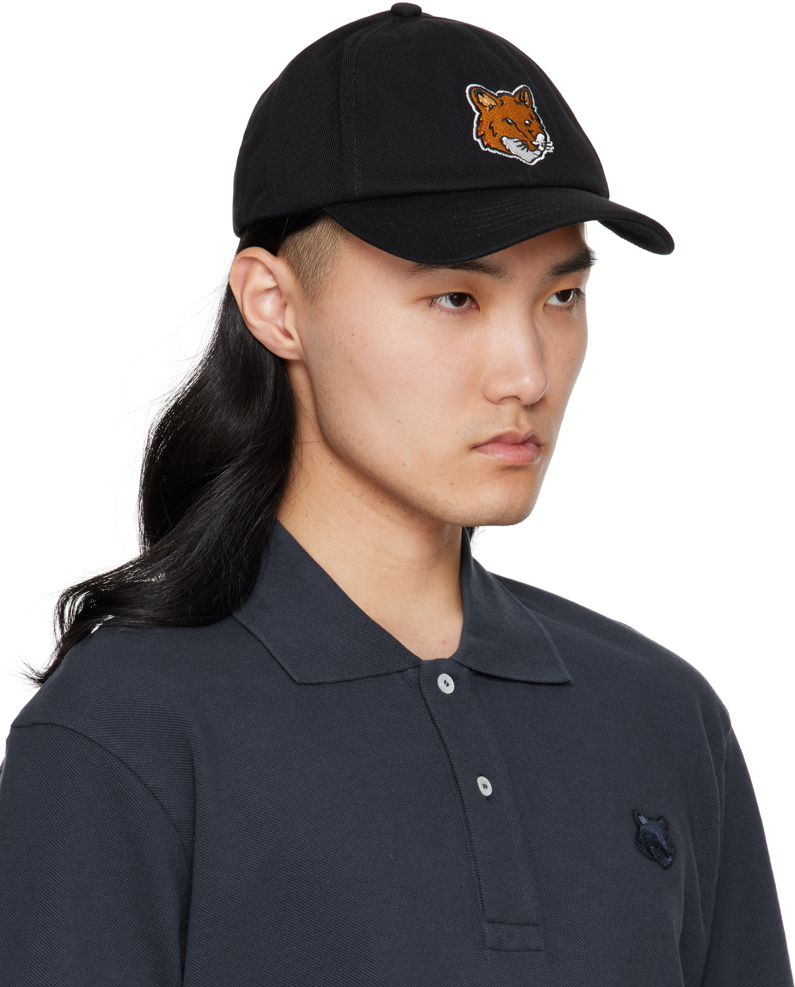 MAISON KITSUNÉ BLACK FOX HEAD CAP