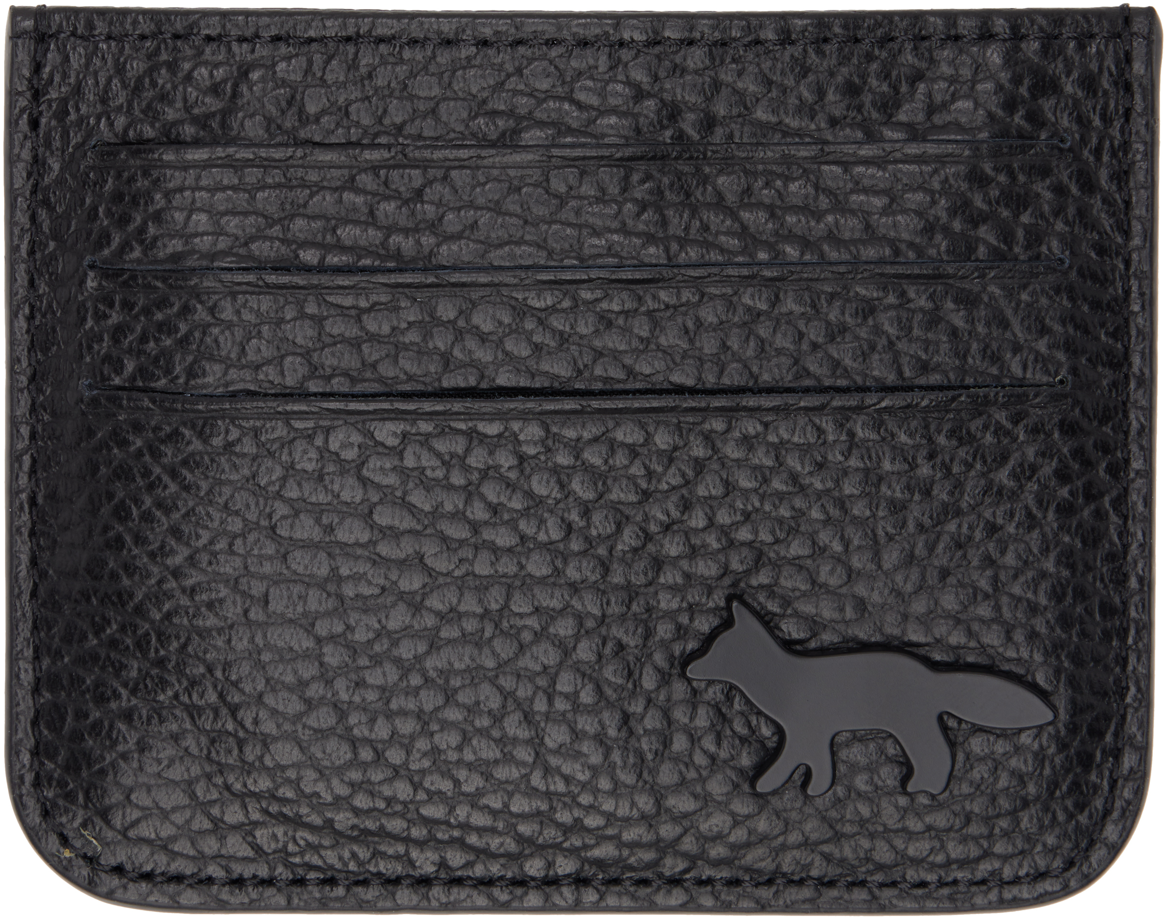 Maison Kitsuné Black Profile Fox Card Holder