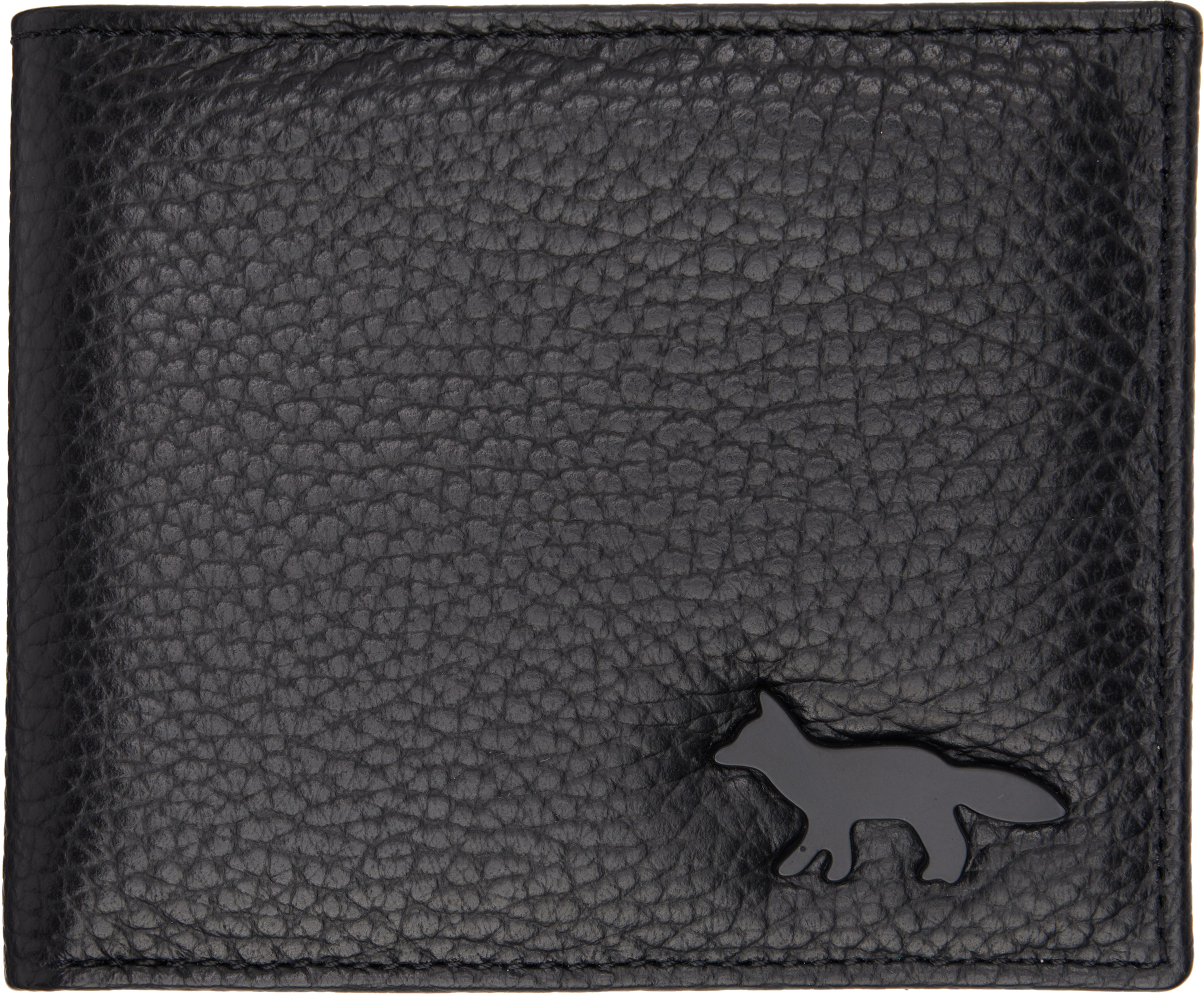 Maison Kitsuné Black Profile Fox Bifold Wallet