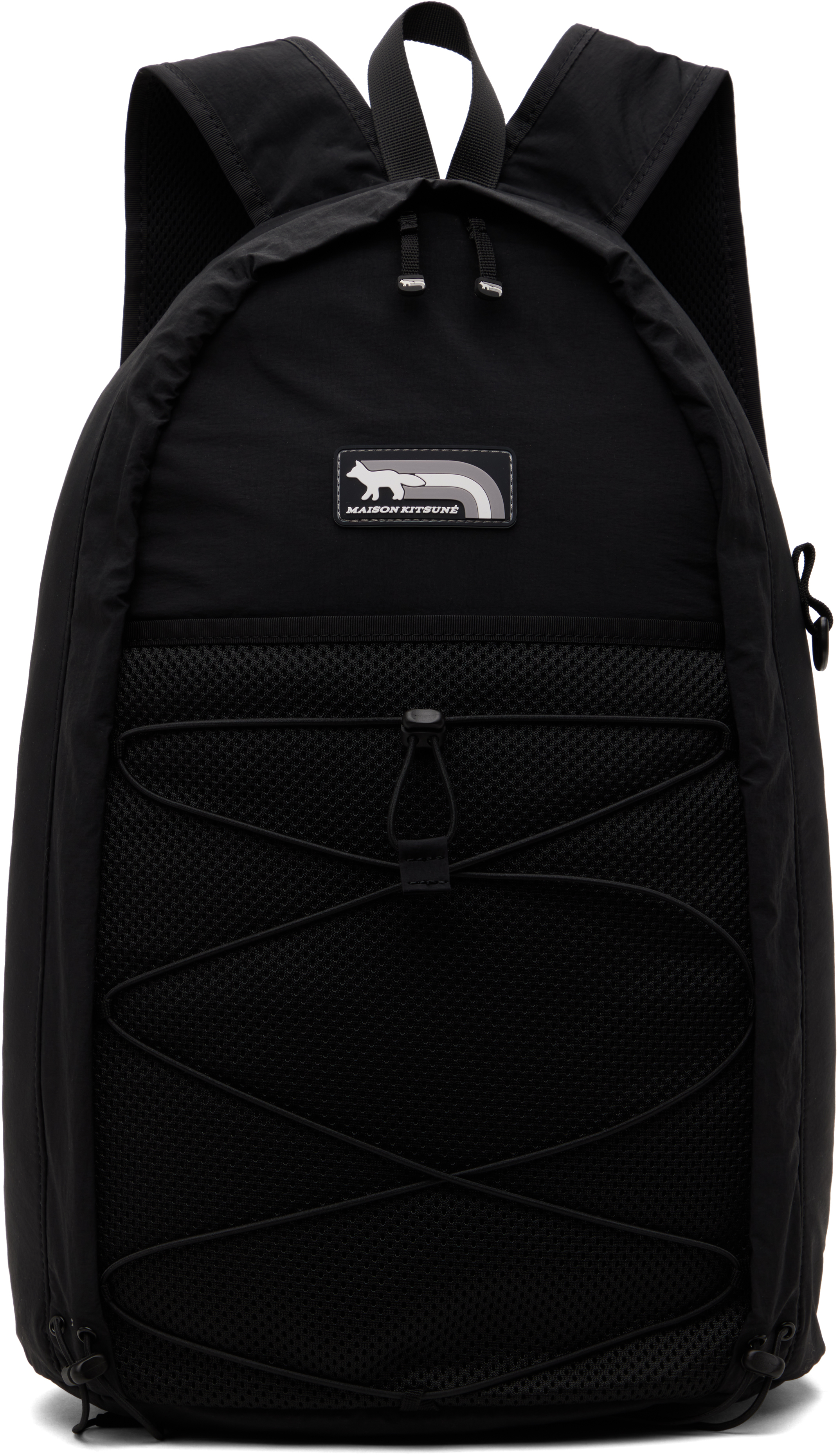 Maison Kitsuné Black Flash Fox Backpack