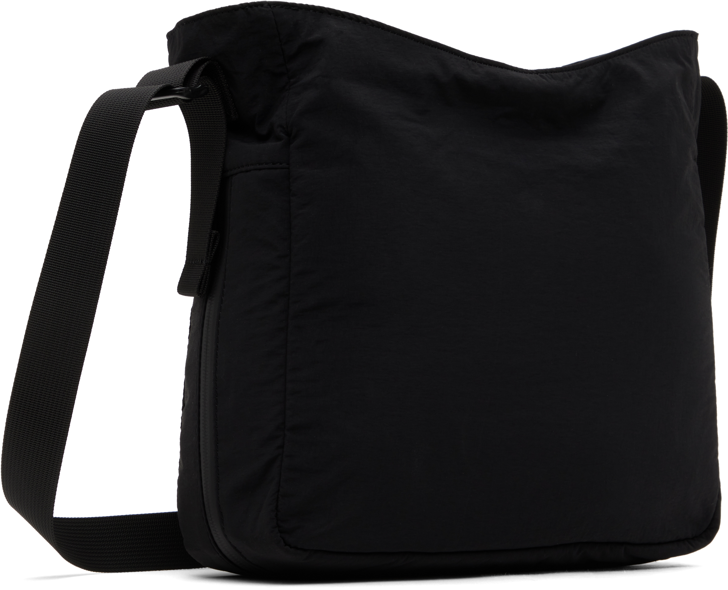 Maison Kitsuné Black Flash Fox Messenger Bag In Black