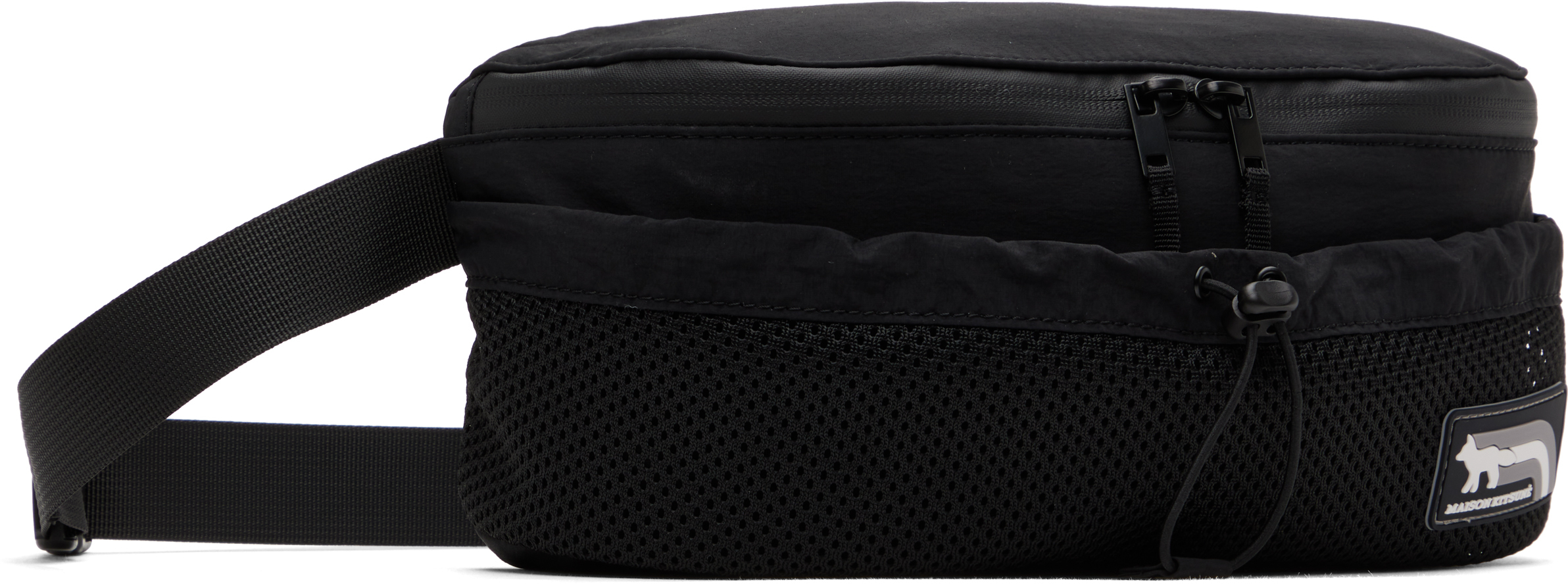 Maison Kitsuné Black Flash Fox Belt Bag