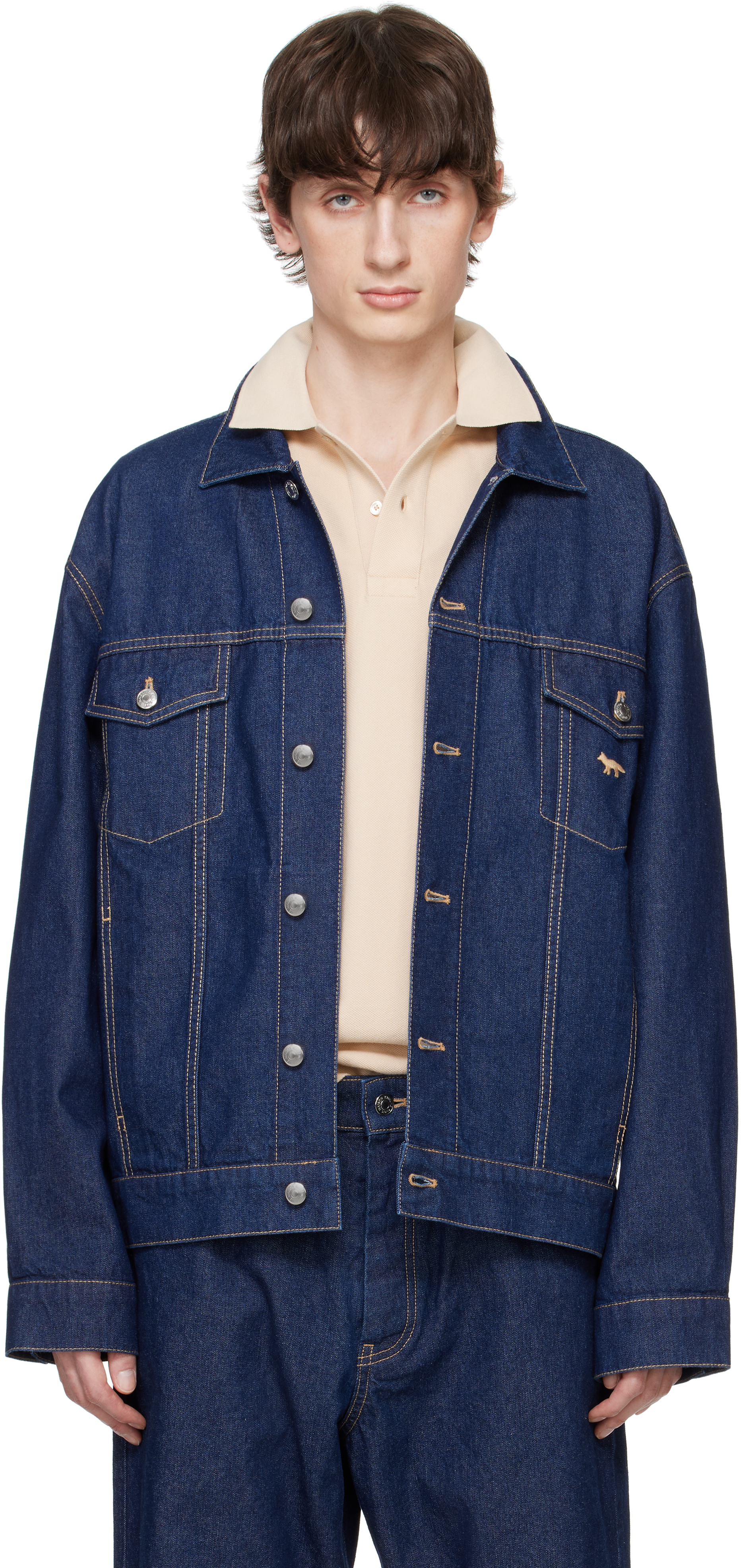 【残りわずか】MAISON KITSUNE トラッカー デニム ジャケット MAISON KITSUNE' - 美品 MAISON KITSUNE メゾンキツネ 裏地