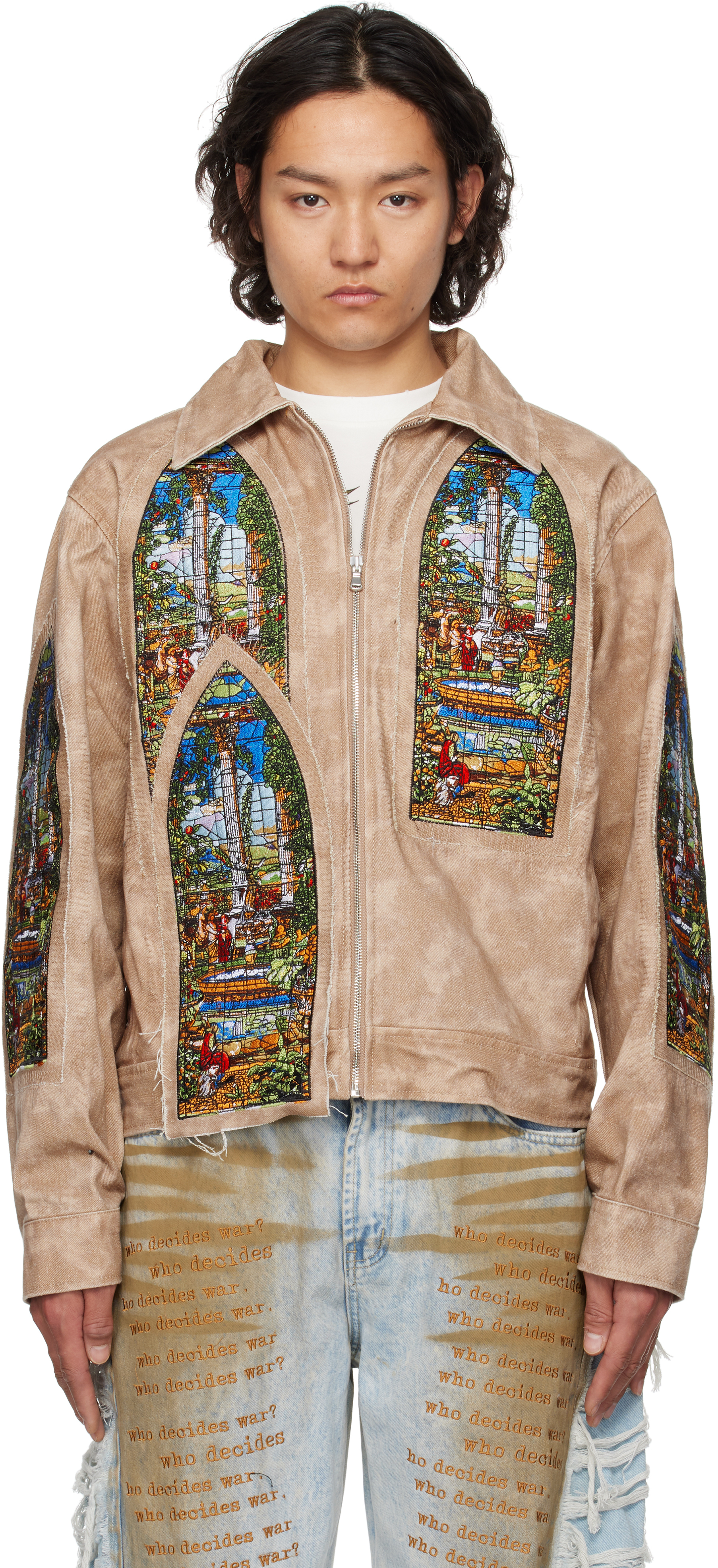 WHO DECIDES WAR デニムジャケット WHO DECIDES WAR デニム刺繍ジャケット