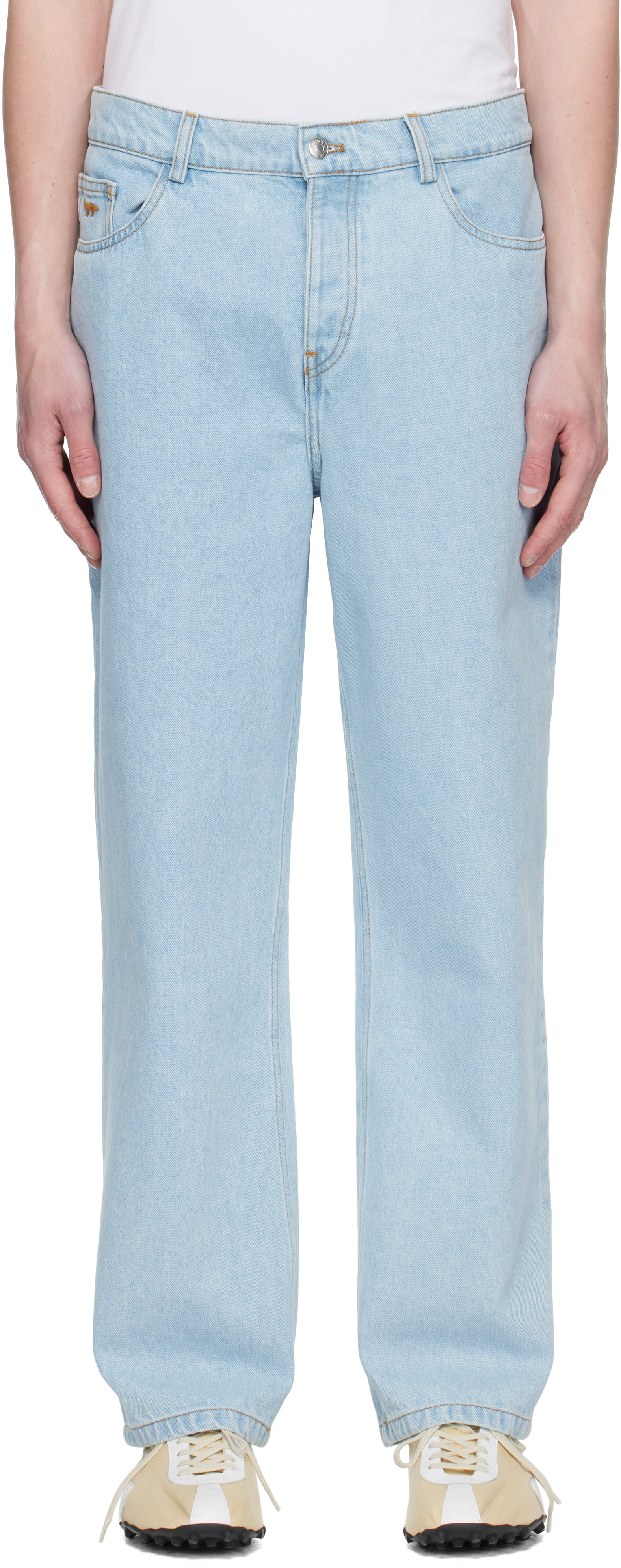 Maison Kitsuné Blue Relaxed Jeans
