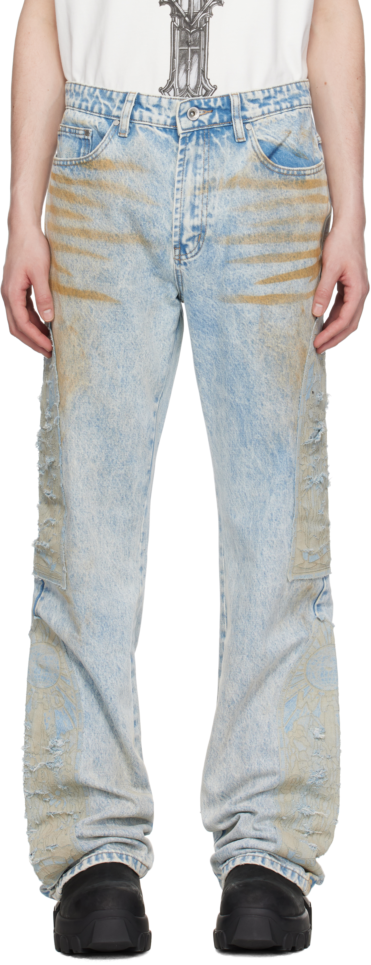 Who Decides War Blue Mechanic Signature Jeans In Denim