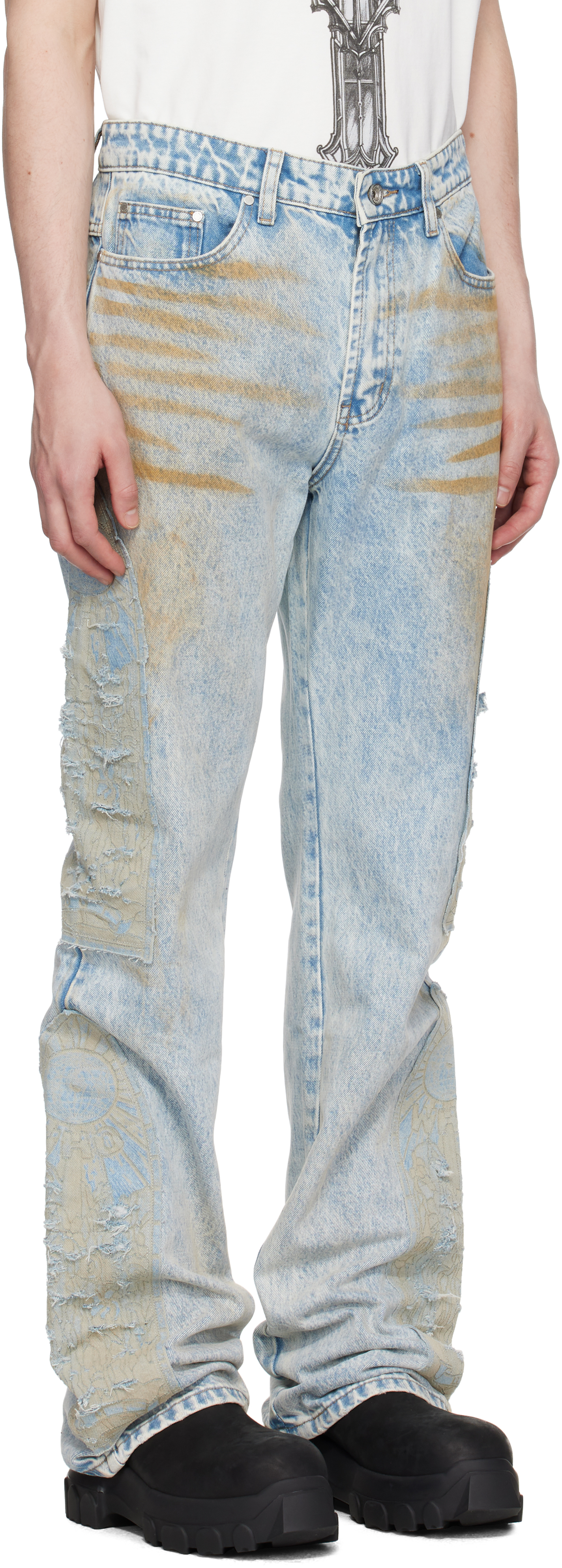 Who Decides War Blue Mechanic Signature Jeans In Denim