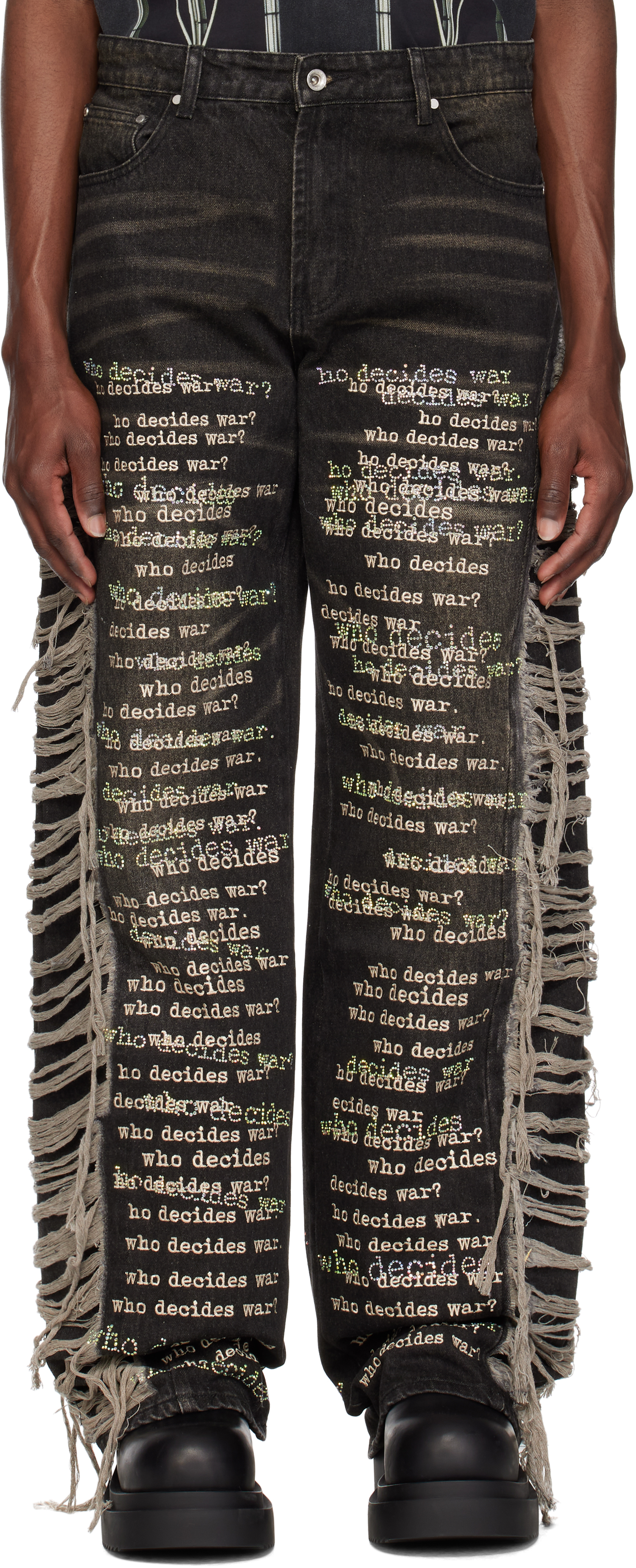 Who Decides War モチーフ デニム 28 新品タグ付 Who Decides War モチーフ デニム 28 新品タグ付 2025年最新】who