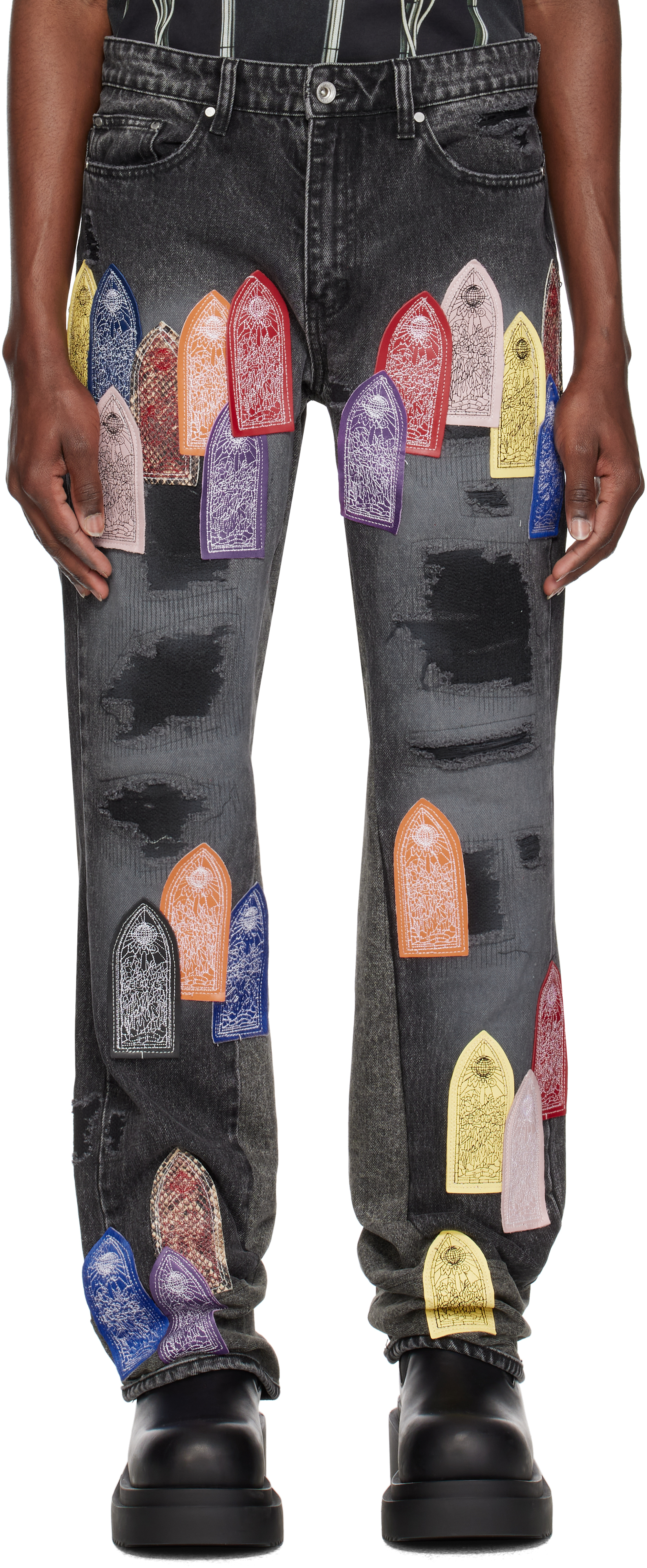 Who Decides War: Black Patch Arched Repaired Distressed Who Decides War: Black Patch Arched Repaired Distressed