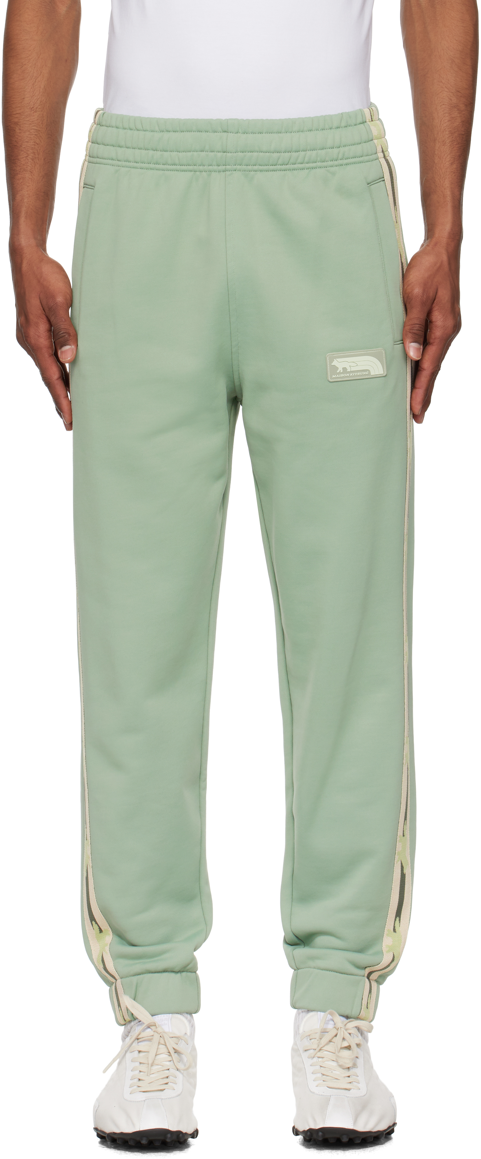 Maison Kitsuné Green Flash Fox Track Trousers