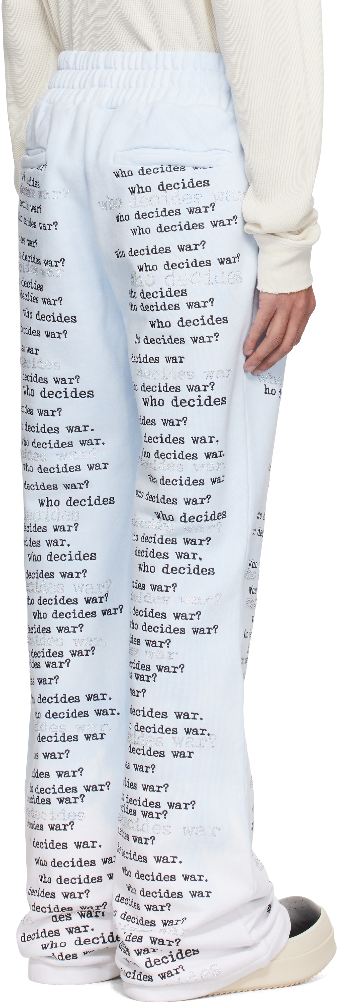 Who Decides War Blue Wdw Scripture Sweatpants In Sky