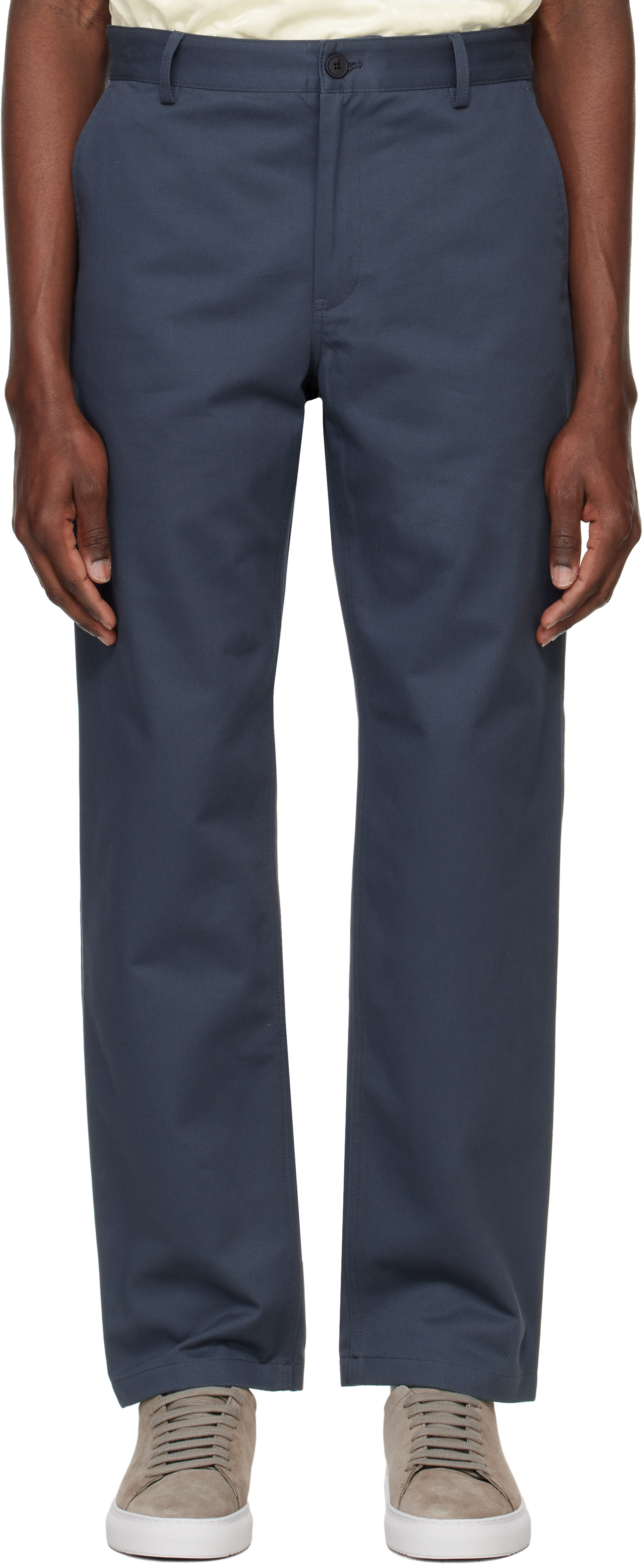 Maison Kitsuné Beige Casual Chino Trousers