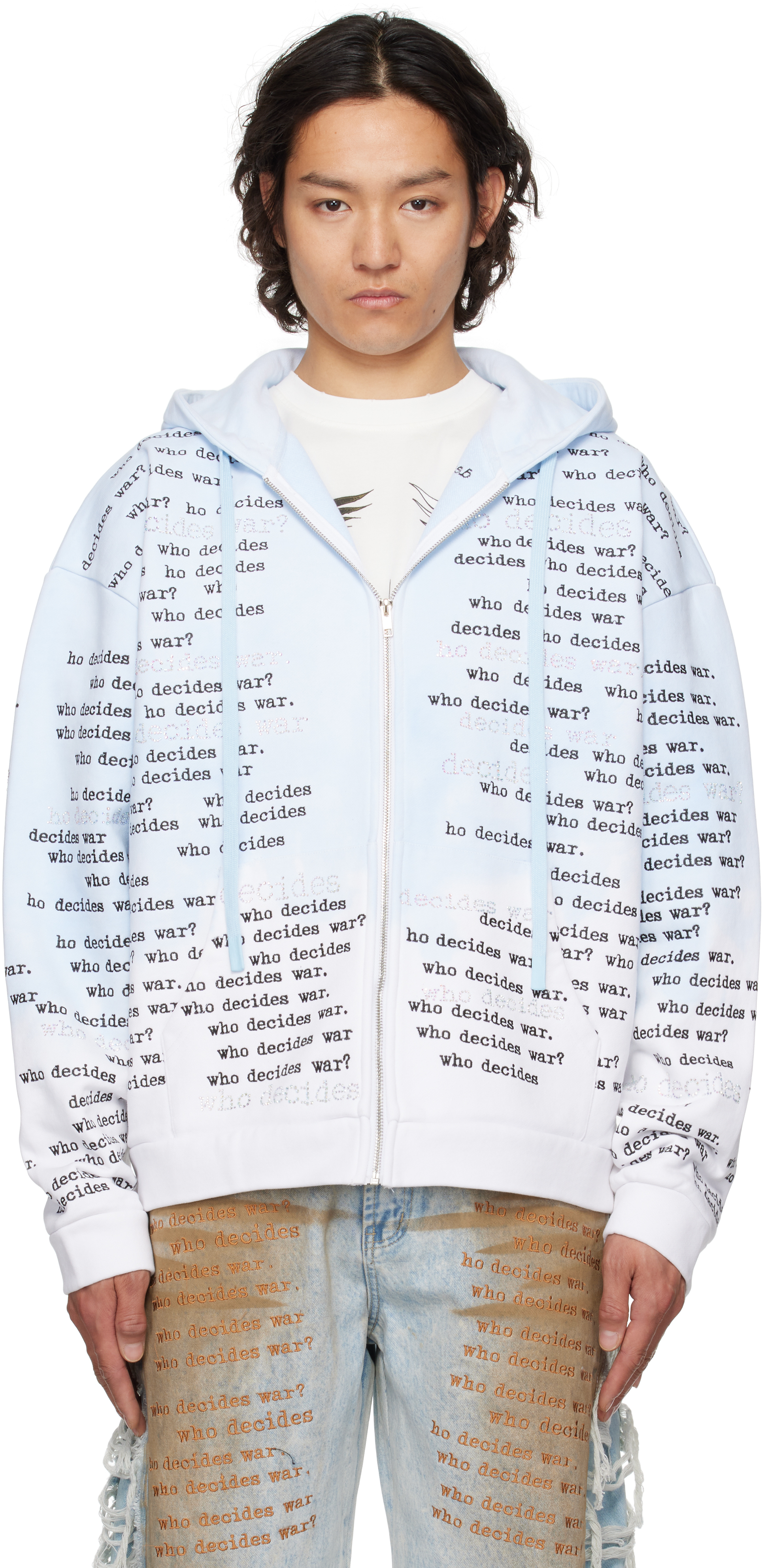 【関税込み】Who Decides War ネイビー WDW Scripture フーディ WDW SCRIPTURE ZIPPER HOODIE – WHO DECIDES WAR