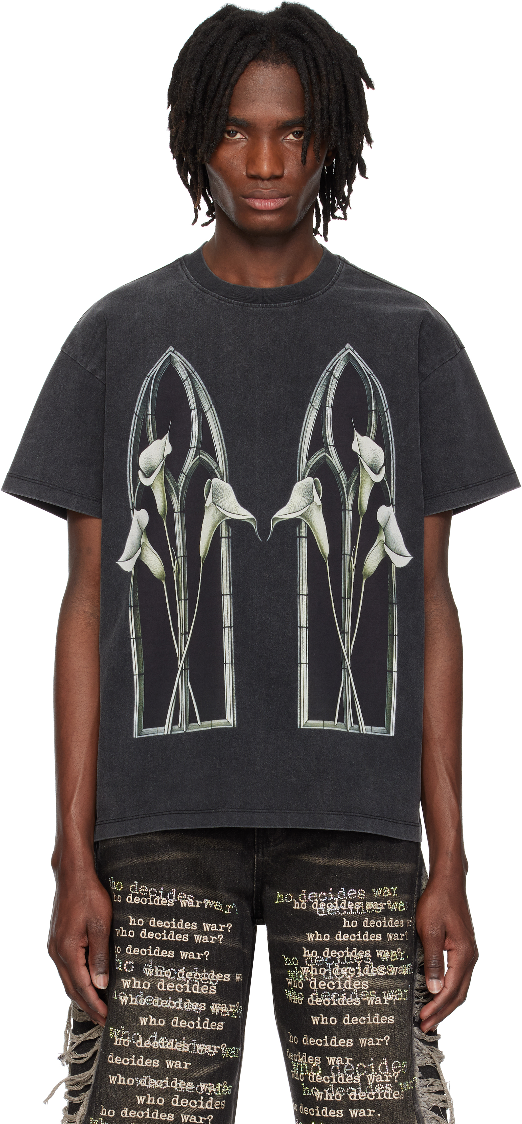 Who Decides War イグナティウスTシャツ Who Decides War Ignatius Cotton Crewneck T-Shirt | Saks