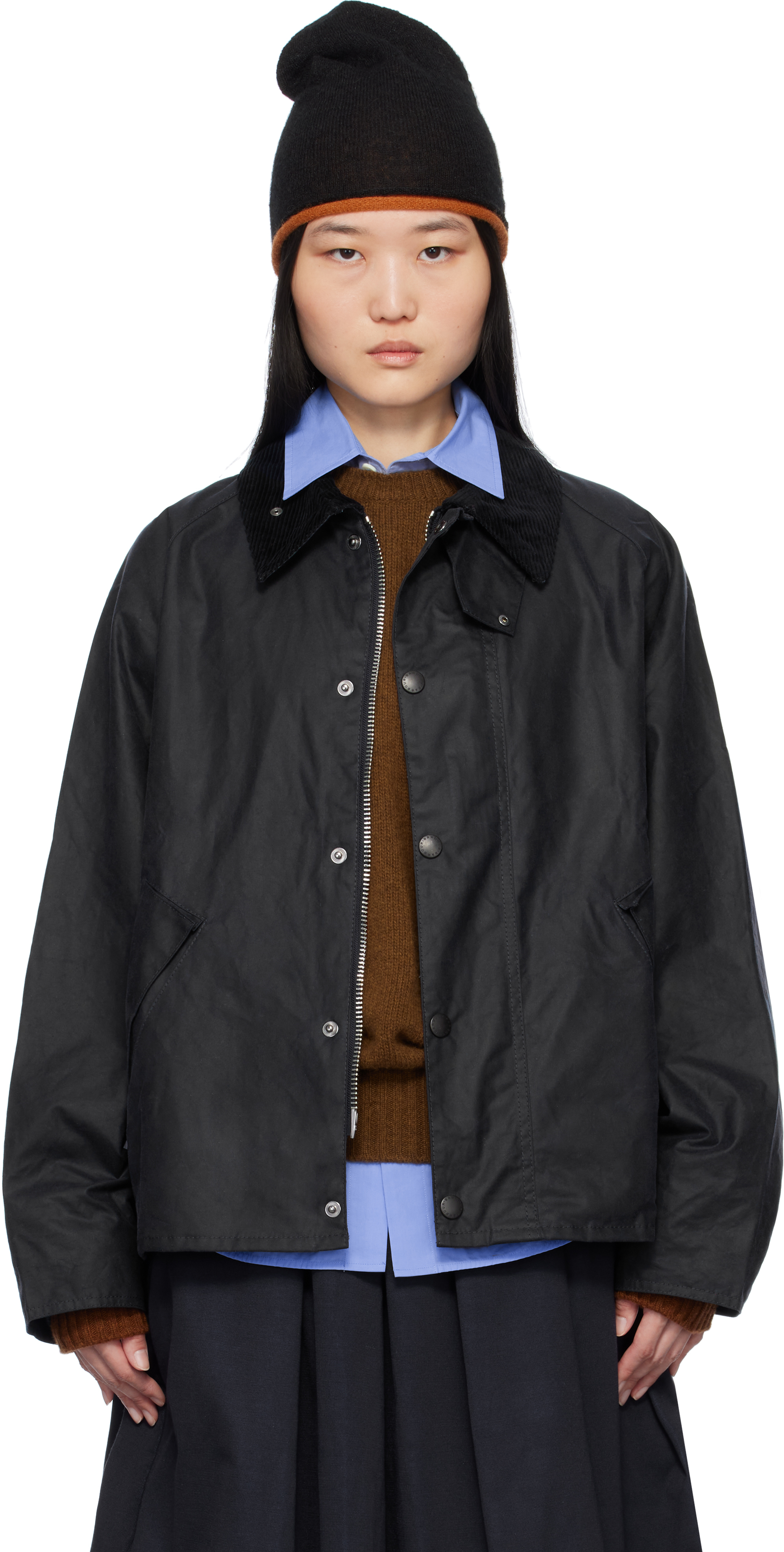 Navy Transport Wax Jacket