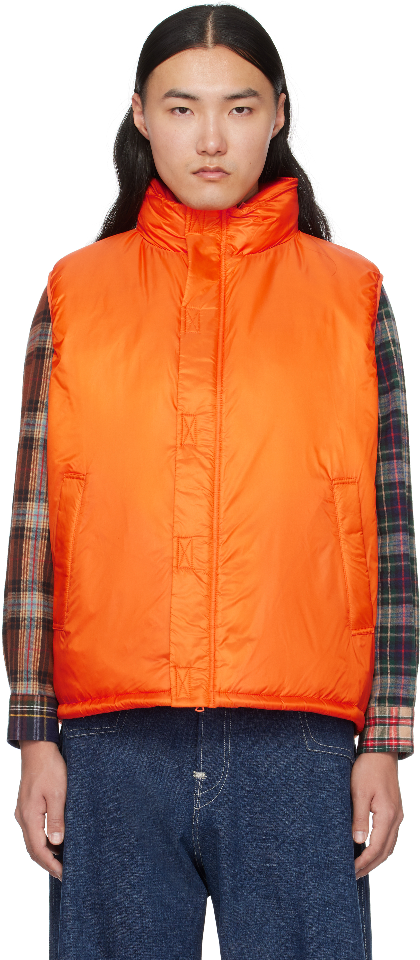 Orange MIL Puff Version 2 Ripstop Vest