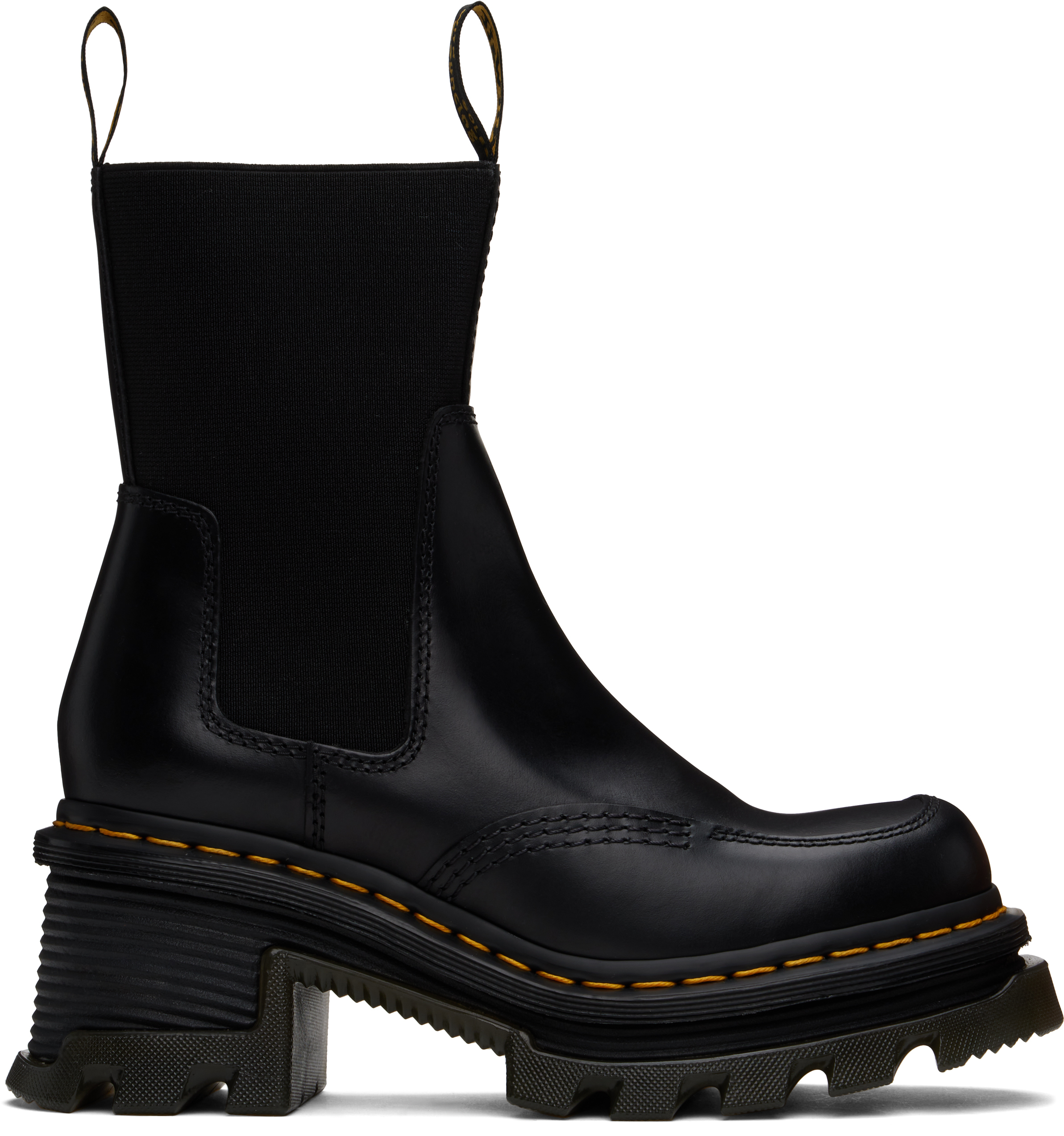 Shop Dr. Martens' Black Corran Atlas Heeled Chelsea Boots In Black Atlas