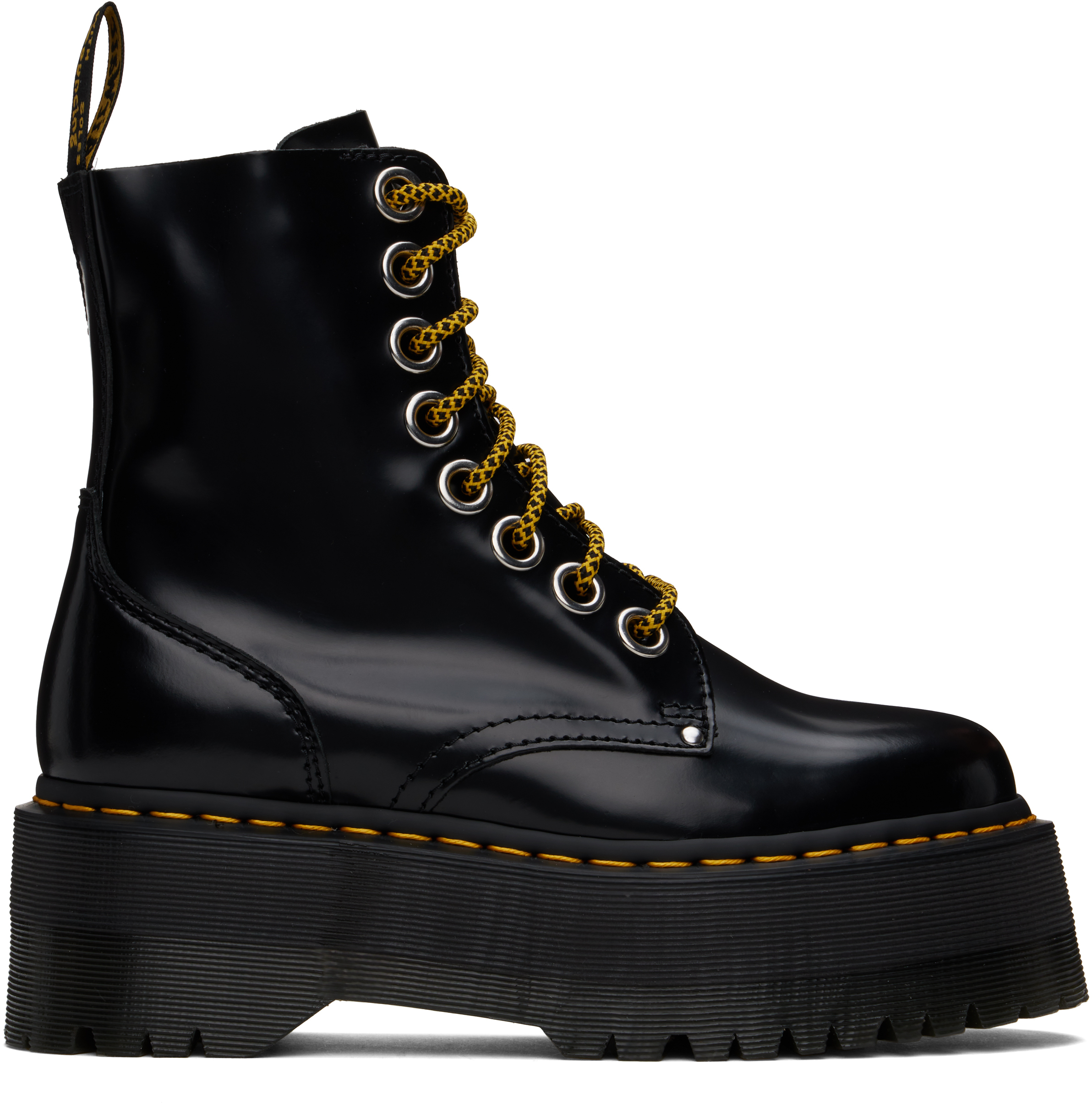 Shop Dr. Martens' Black Jadon Max Platform Boots In Black Buttero