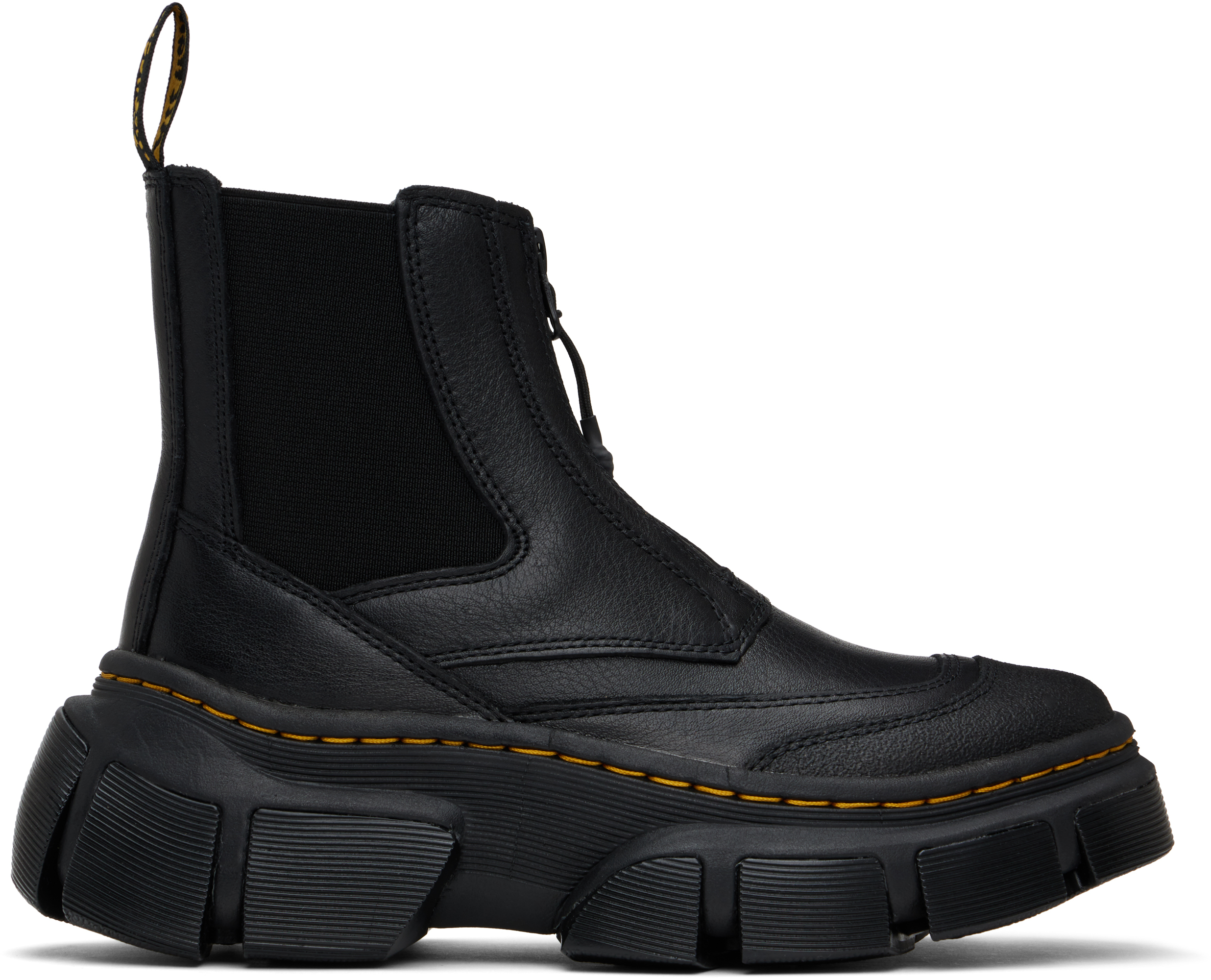 Black DMXL Zip Chelsea Boots