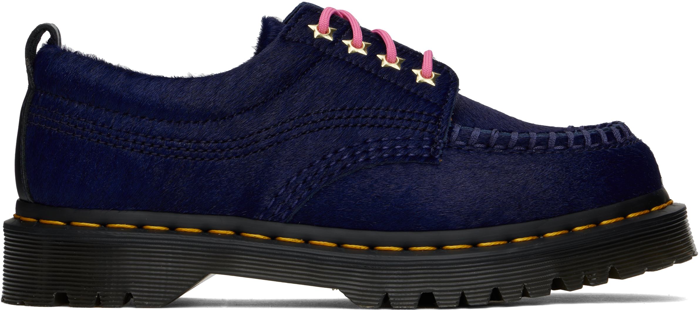 Navy Awake NY Edition Lowell Hair-On Leather Derbys