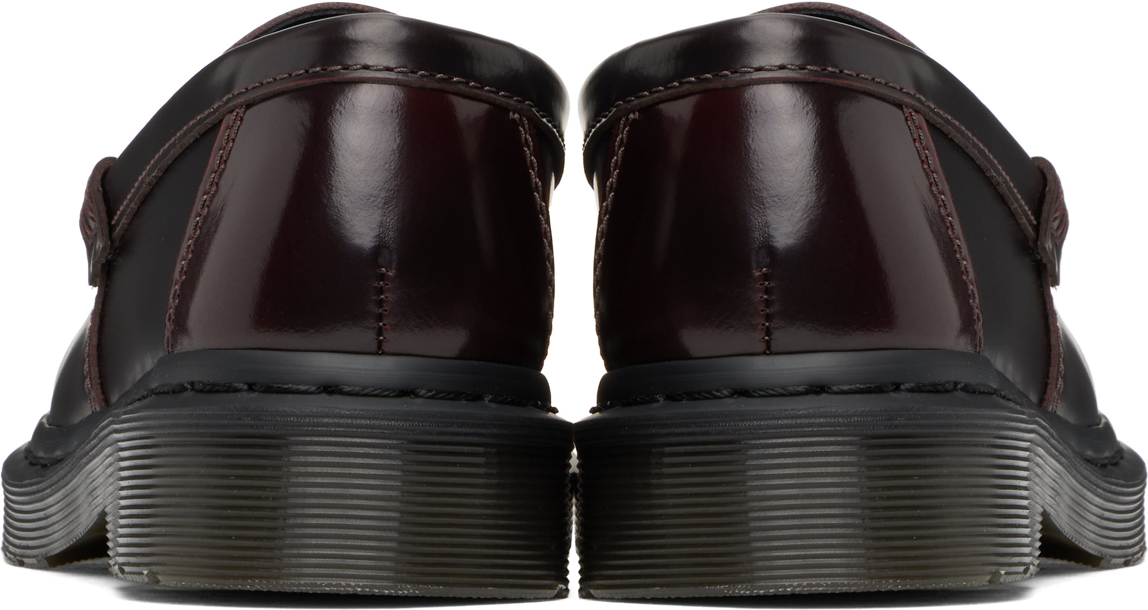 DR. MARTENS' BURGUNDY PENTON ARCADIA LEATHER LOAFERS