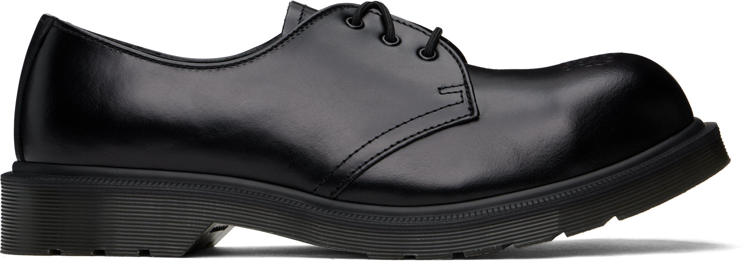 Black 1461 Analine Leather Steel Toe Derbys