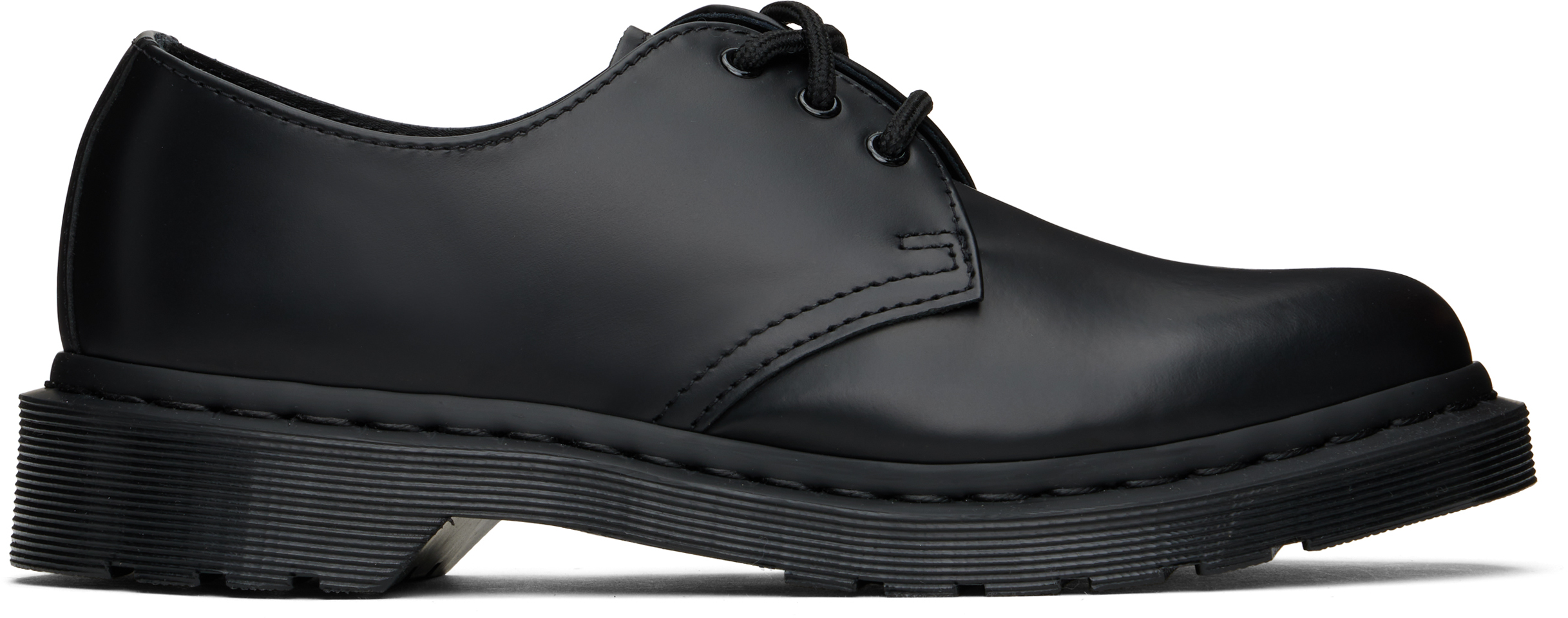 Dr. Martens: Black 1461 Mono Smooth Leather Derbys | SSENSE