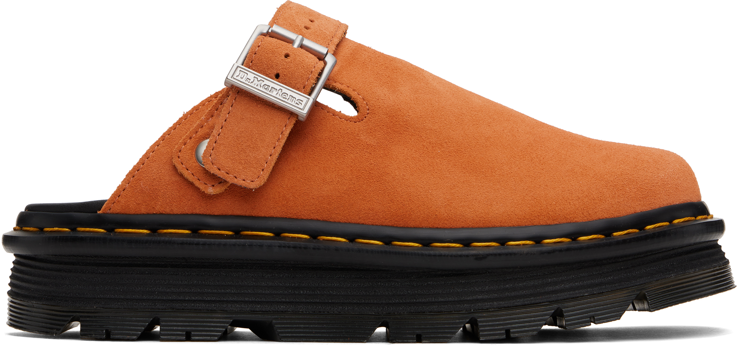 Orange Zebzag Suede Casual Slingback Platform Slip-On Loafers