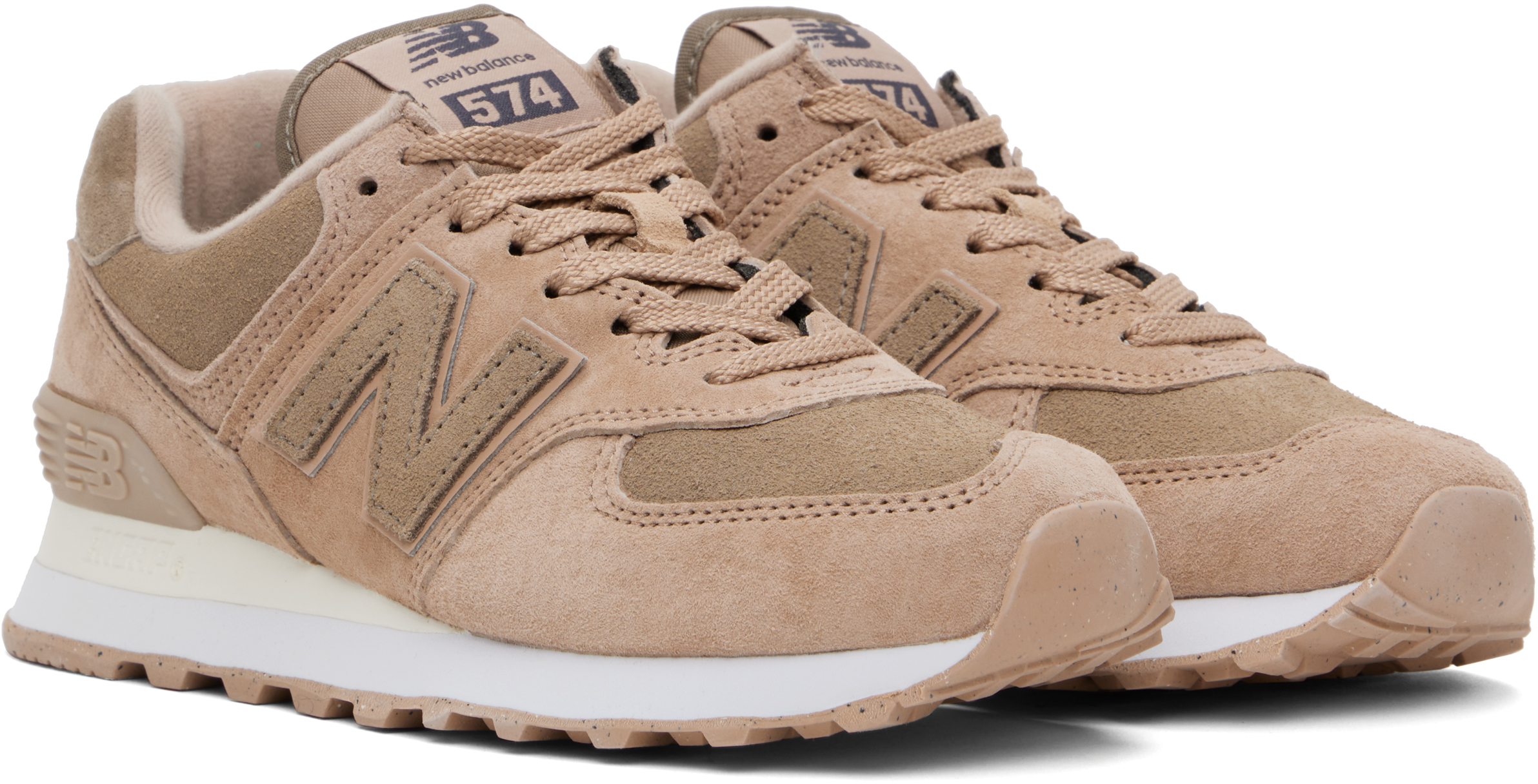 New Balance Taupe 574 Sneakers In Flat Taupe/mushroom