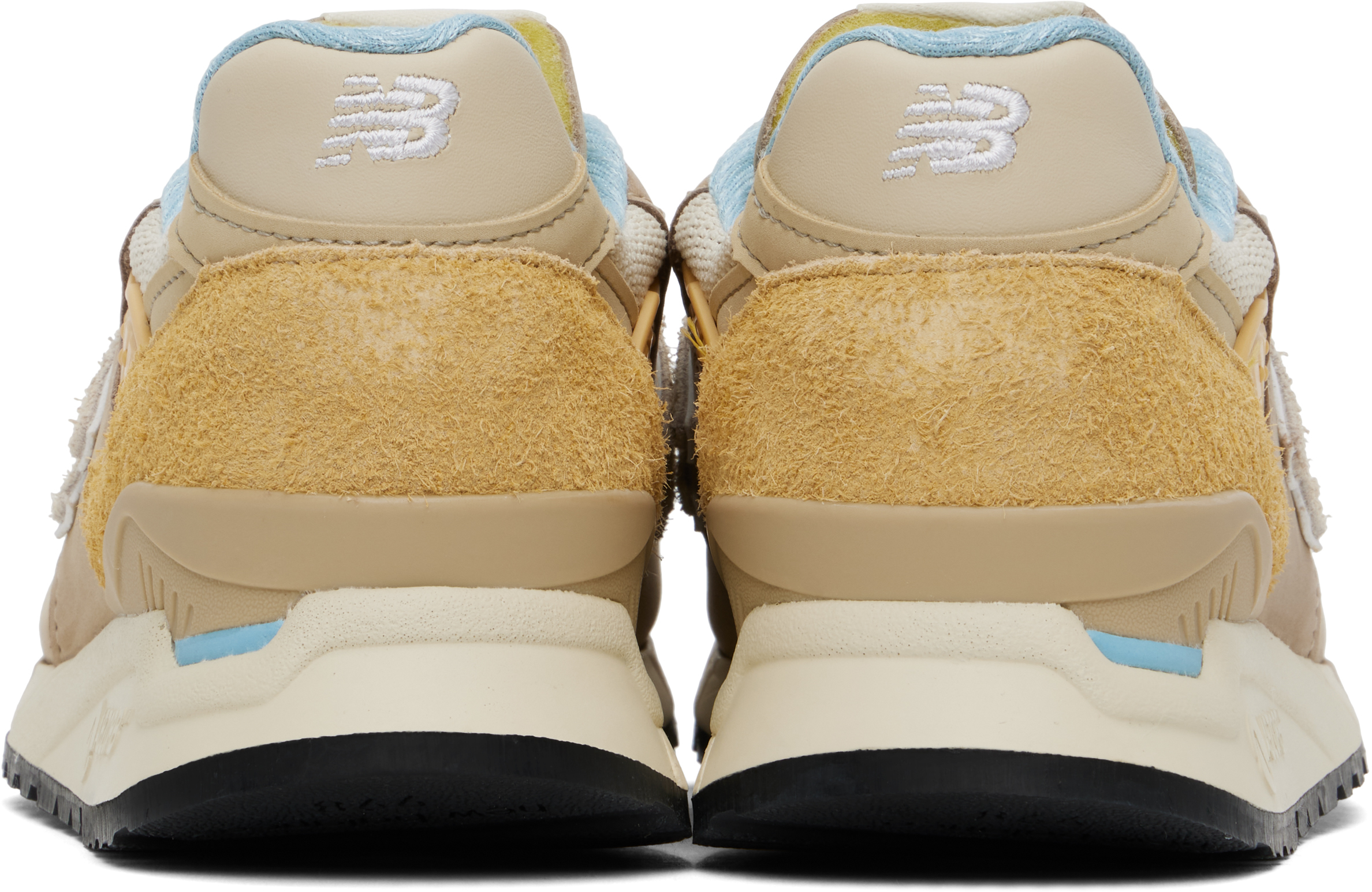 New Balance Brown & Beige 'made In Usa' 998 Sneakers In Yellow