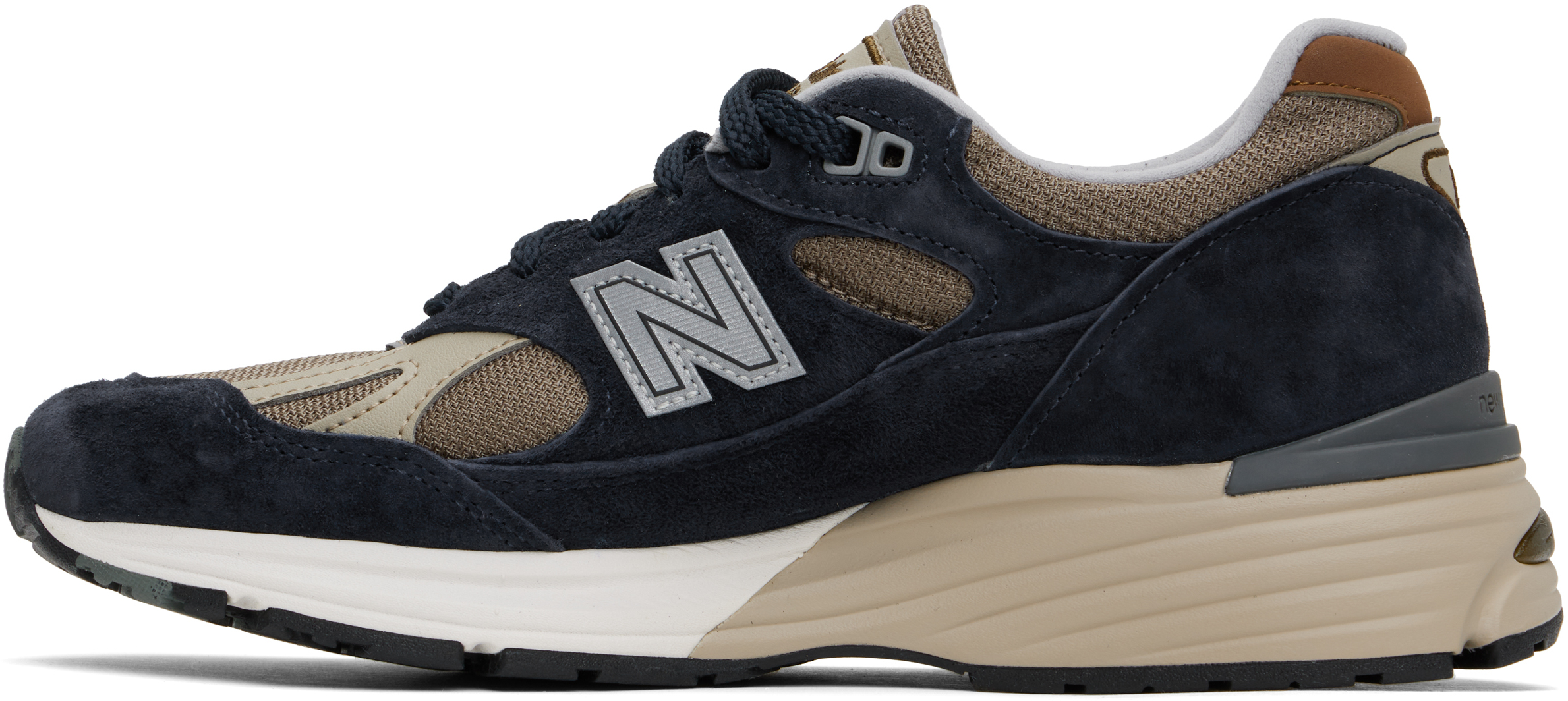 New Balance Black & Beige 'made In Uk' 991v2 Sneakers In After Midnight/sepia