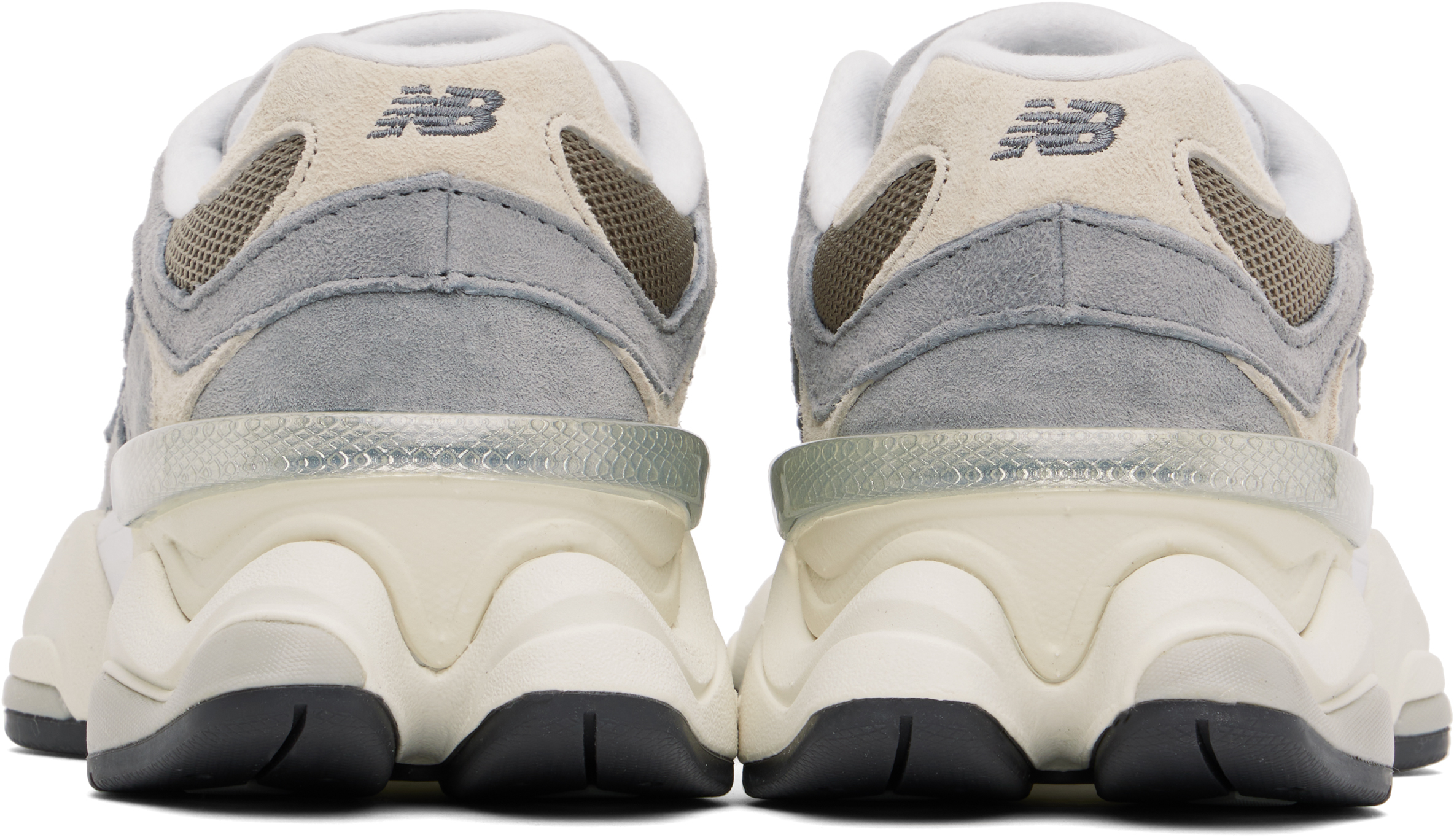 New Balance Gray & Beige 9060 Sneakers In Slate Grey