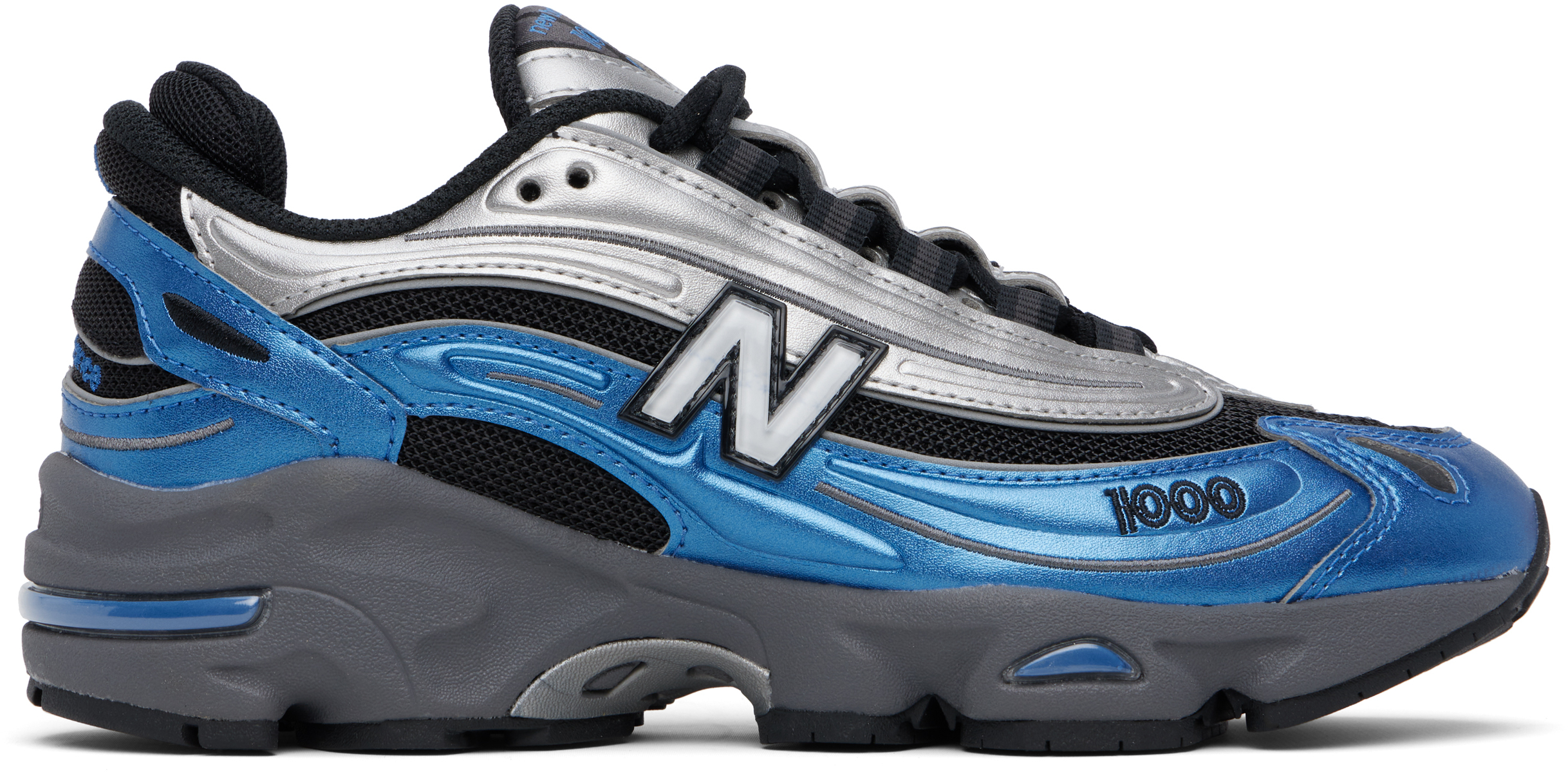 New Balance Silver & Navy 1000 Trainers