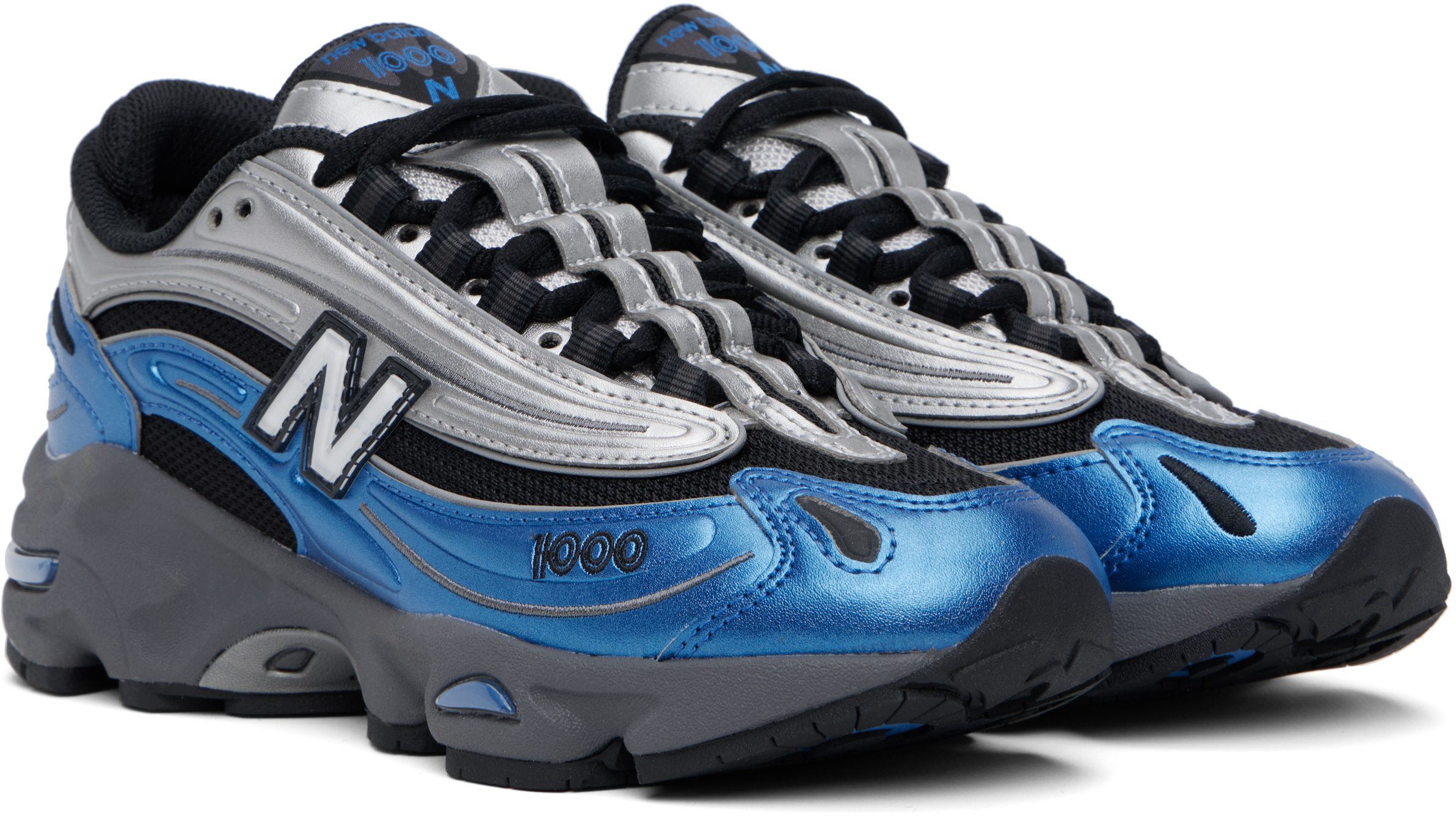 New Balance Silver & Navy 1000 Sneakers