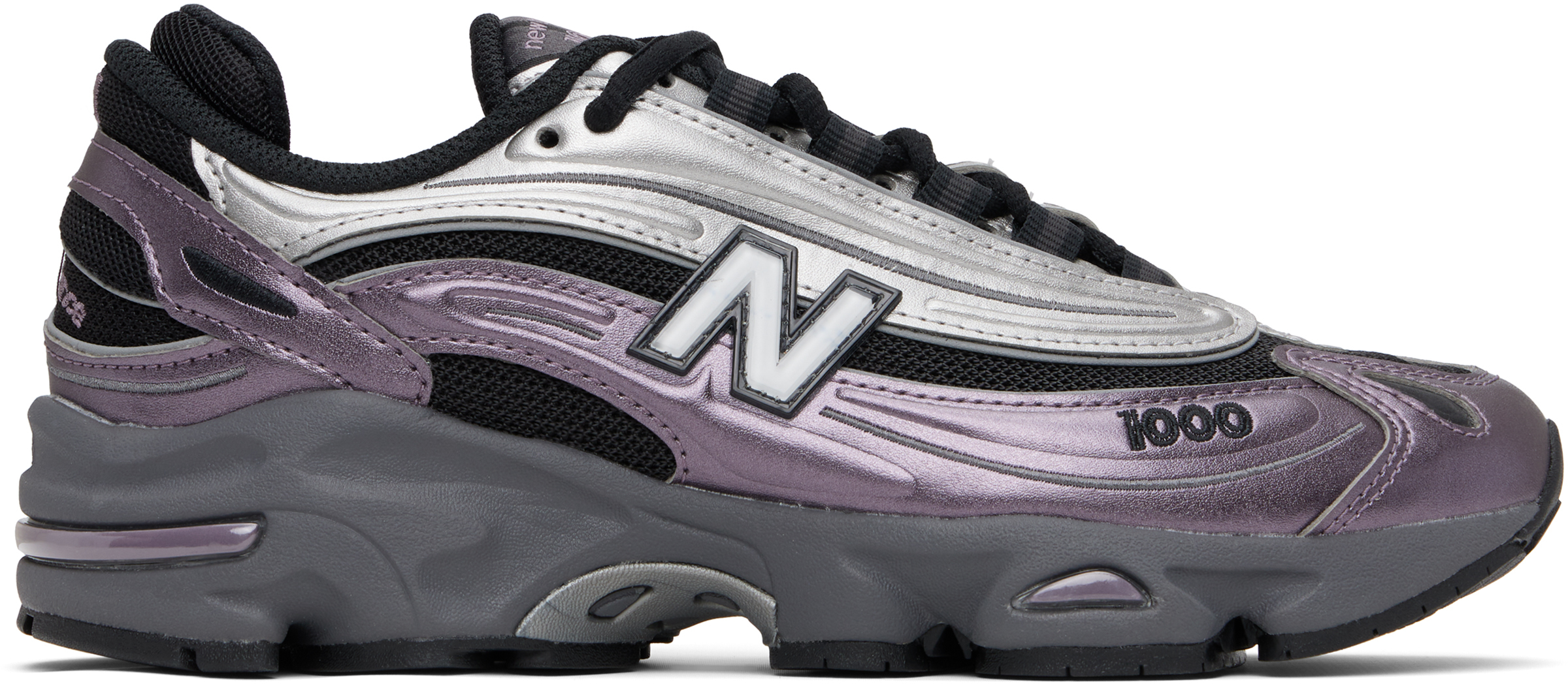 New Balance Black & Purple 1000 Trainers