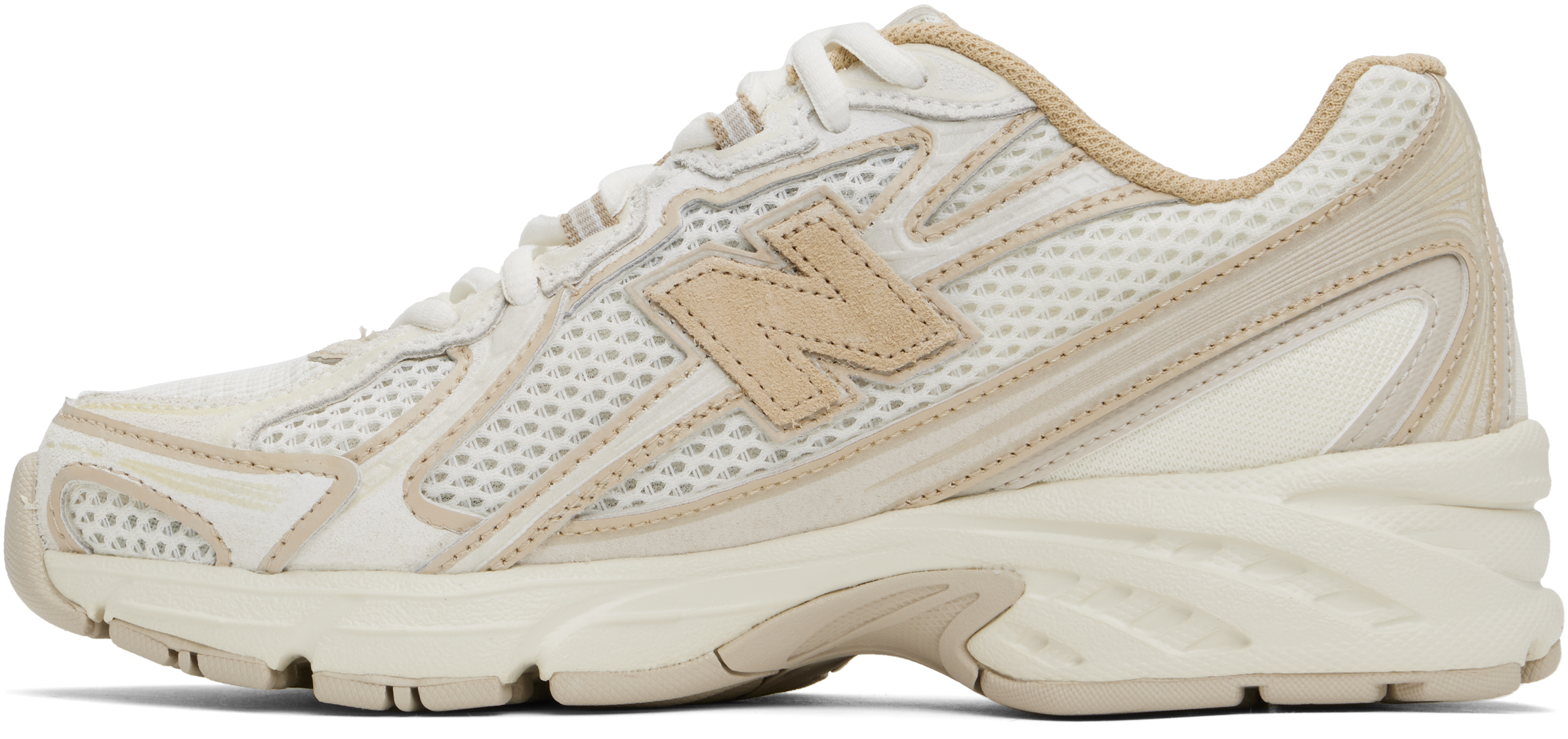 NEW BALANCE OFF-WHITE & BEIGE 740 SNEAKERS