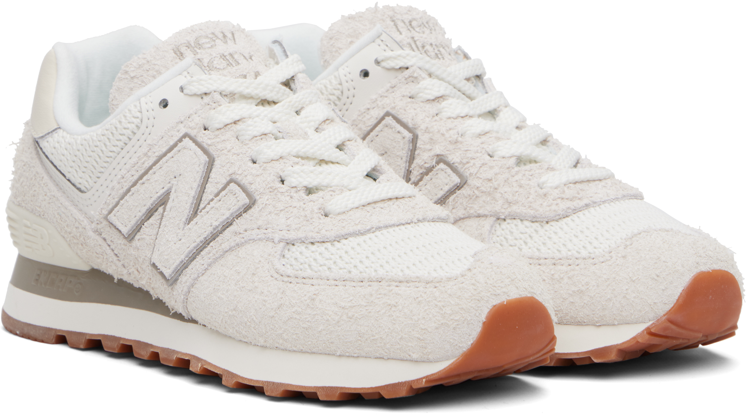 New Balance Beige & Off-white 574 Sneakers