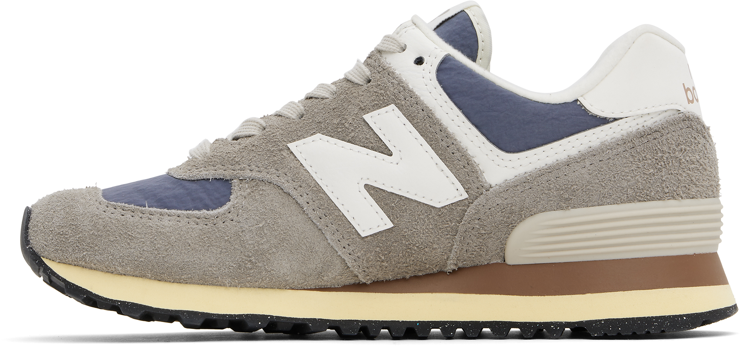 New Balance Taupe & Navy 574 Sneakers In Arid Stone