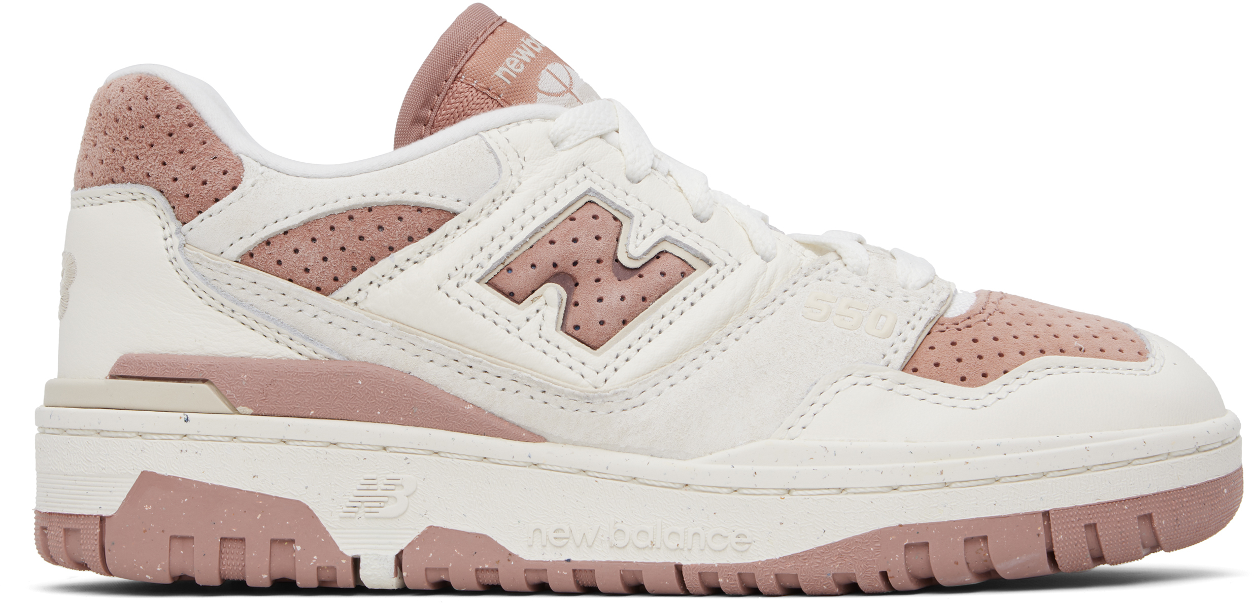 New Balance Off-white & Pink Bbw550 Trainers