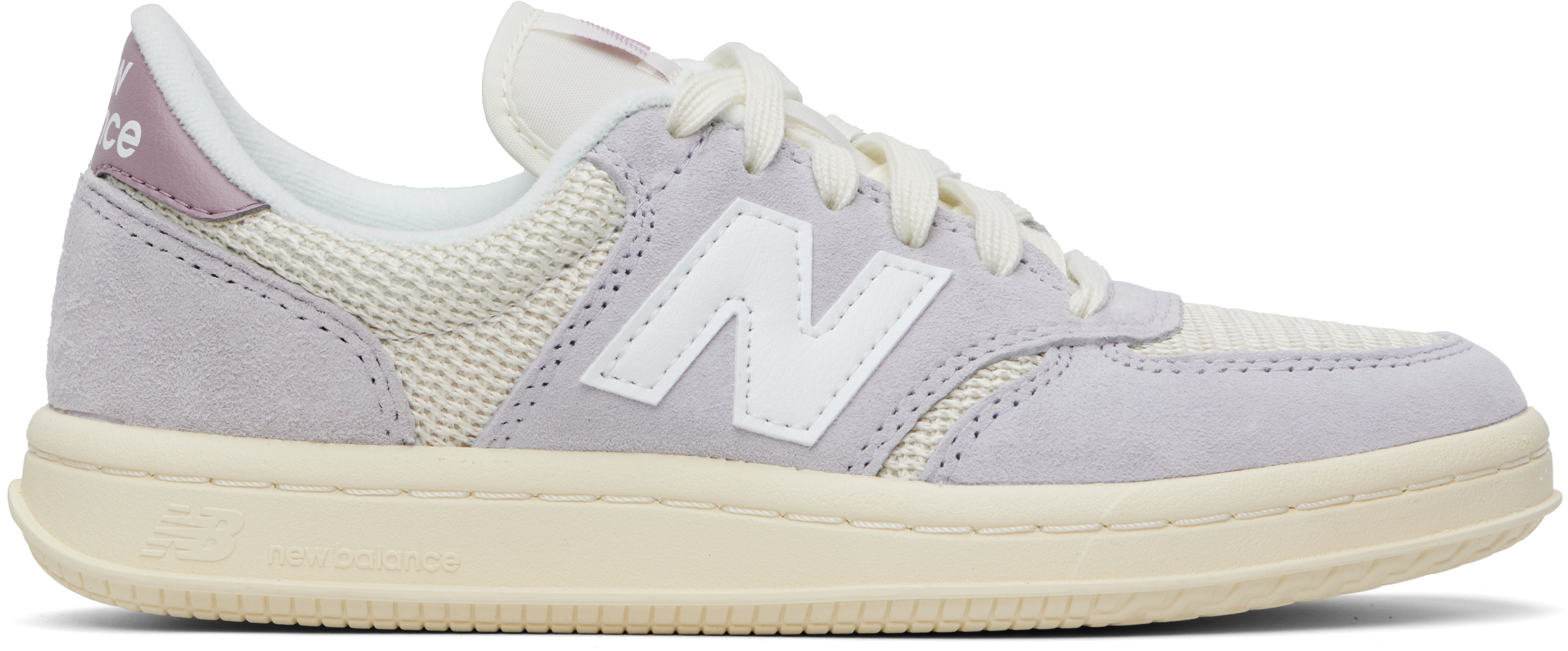 New Balance Off-white & Purple T500 Trainers