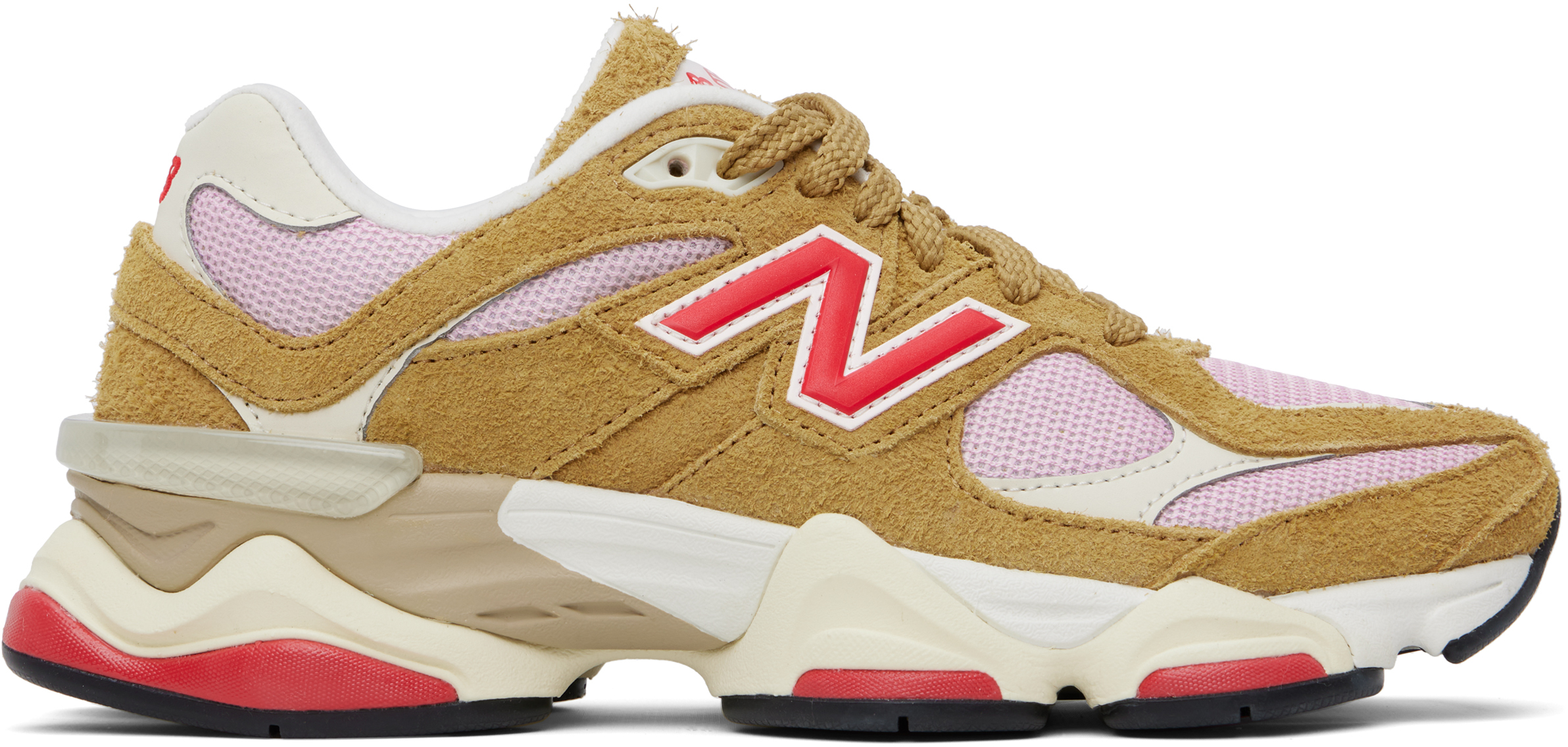 New Balance Tan & Pink 9060 Trainers