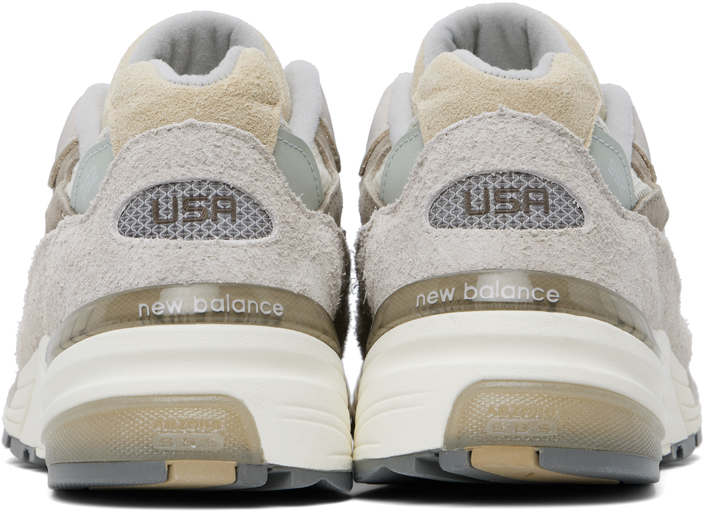 New Balance Beige & Taupe Made In Usa 992 Sneakers
