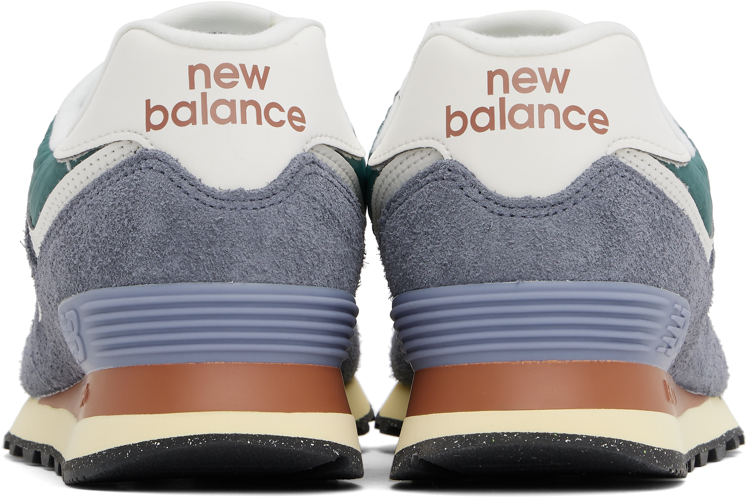 NEW BALANCE NAVY & GREEN 574 SNEAKERS