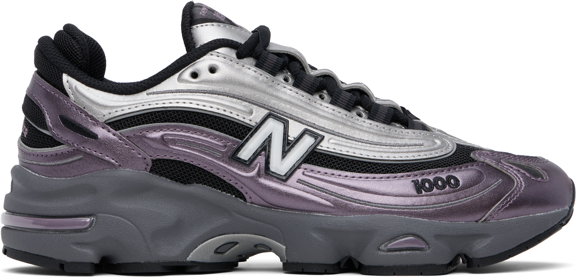 New Balance Silver & Purple 1000 Trainers