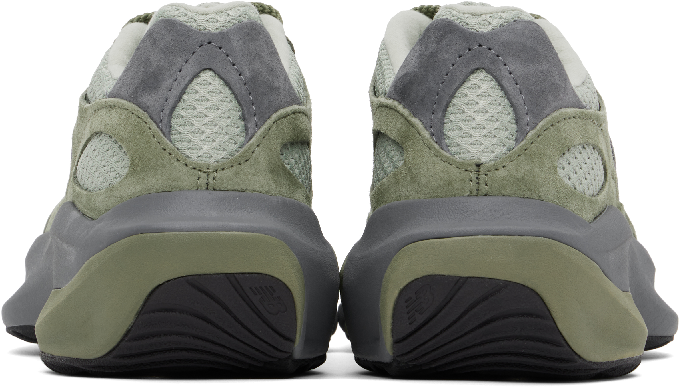 New Balance Wrpd Runner Suede And Mesh Sneakers In Dark Olivine