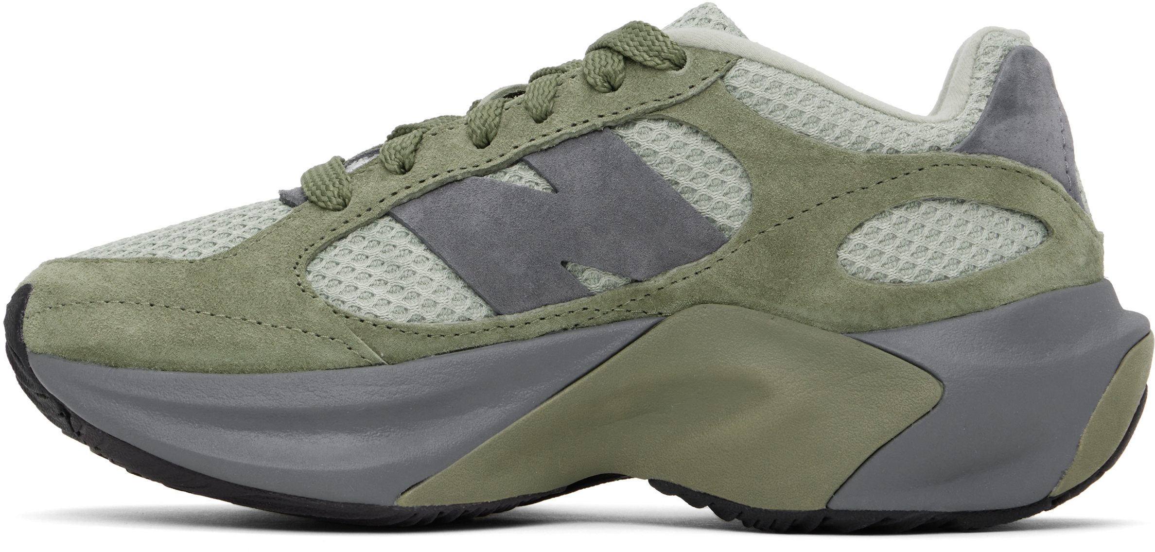 New Balance Wrpd Runner Suede And Mesh Sneakers In Dark Olivine