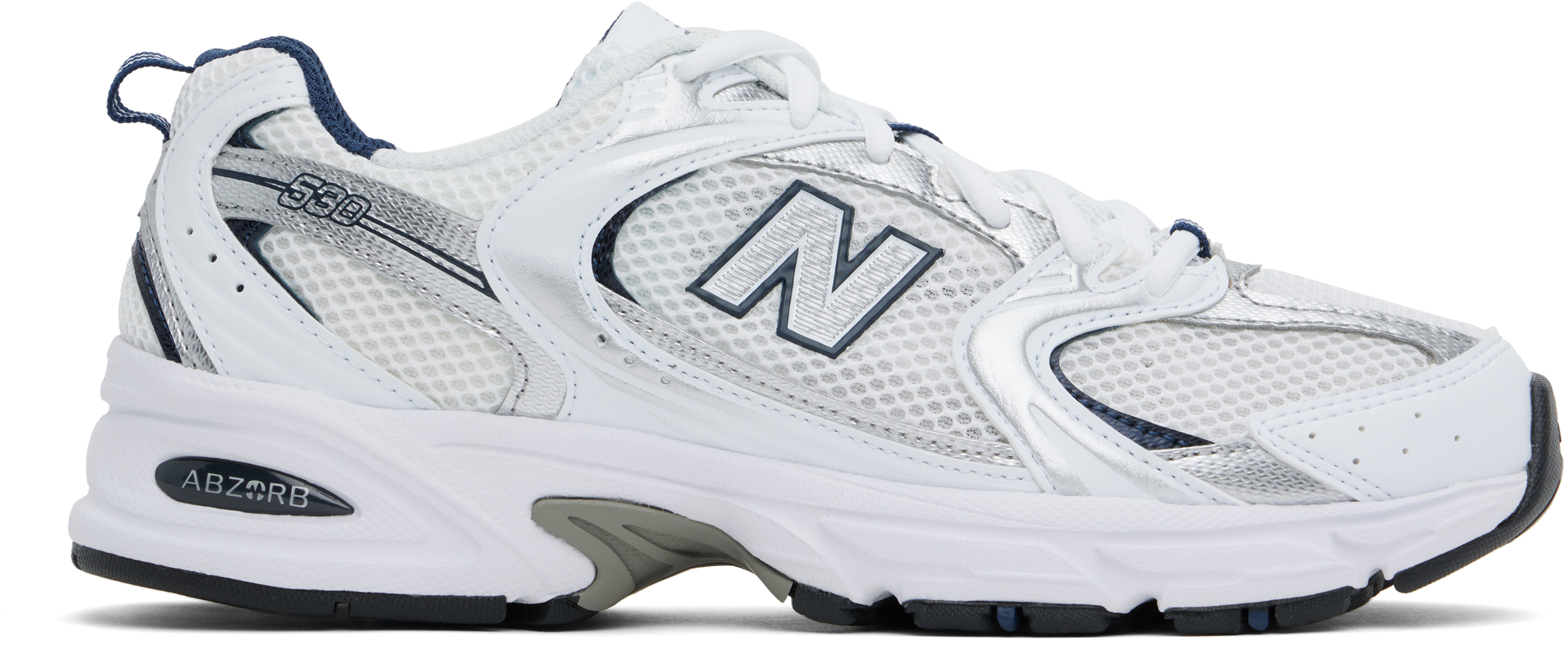 New Balance: ホワイト＆シルバー 530 スニーカー | SSENSE 日本