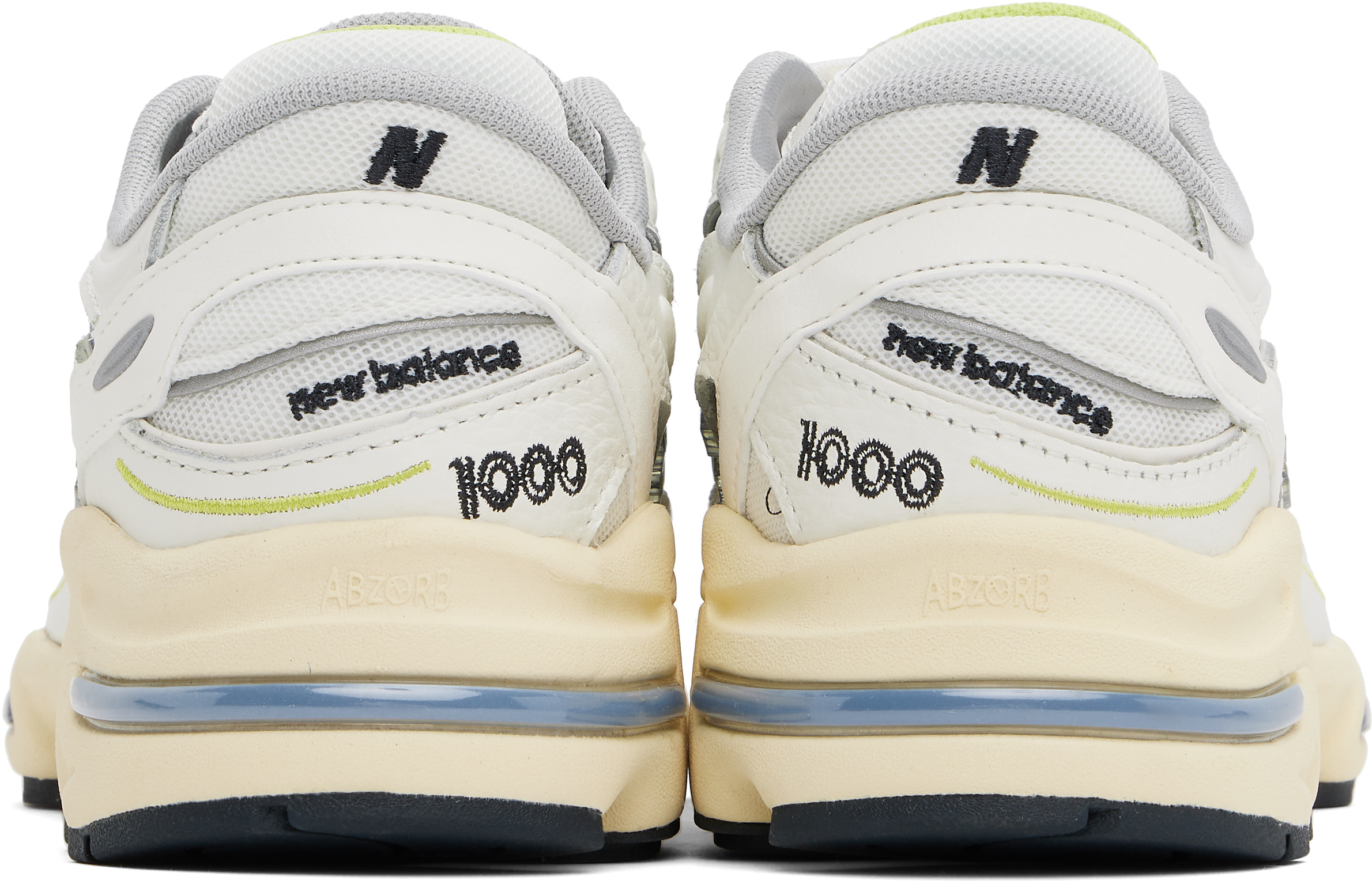 Shop New Balance White & Blue 1000 Sneakers In Sea Salt